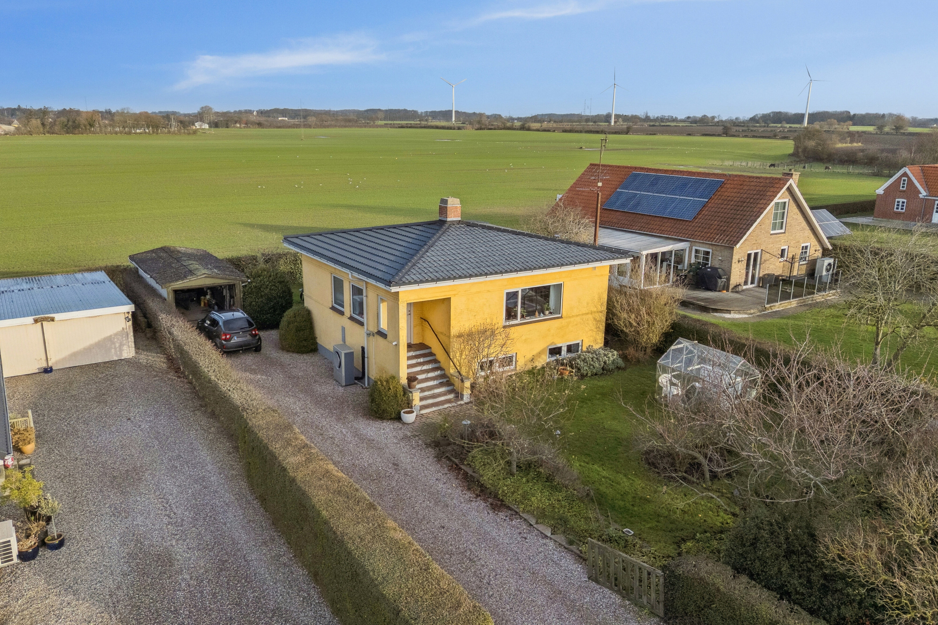 Fremhævet luftfoto billede i fuldskærmstilstand. Billede af Spodsbjergvej 159, Gammel Skrøbelev, 5900 Rudkøbing