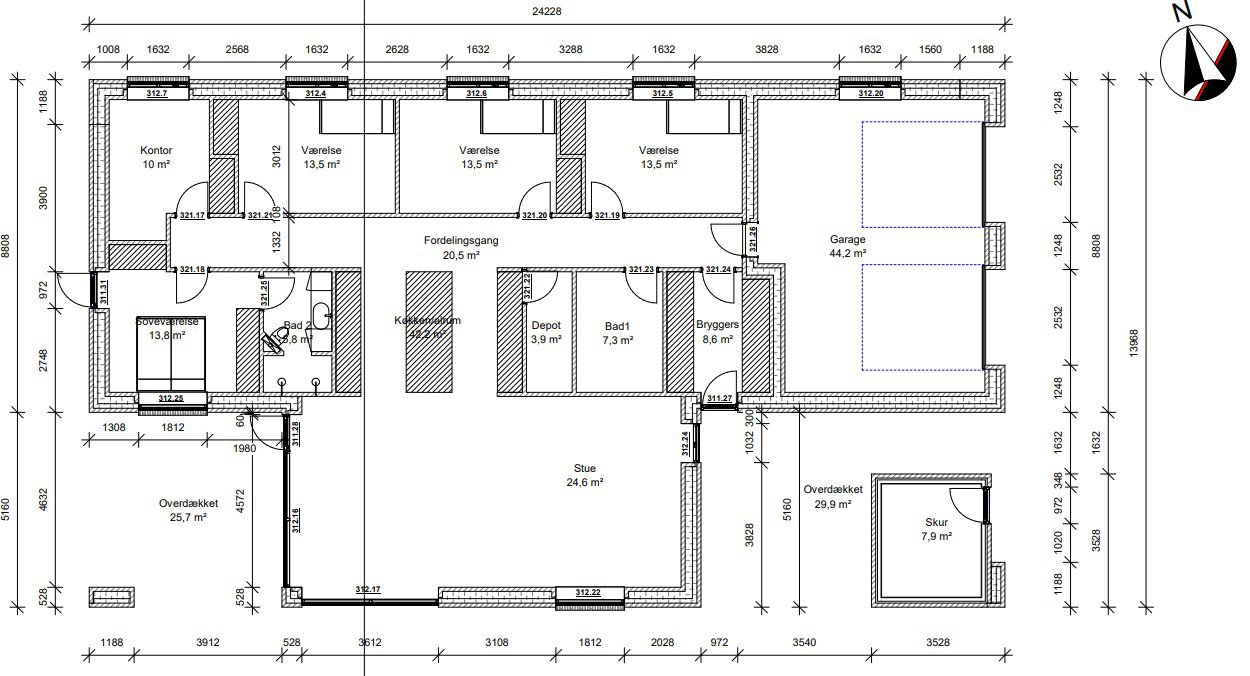 Plantegninger billede af Ballekjær 8, 6880 Tarm