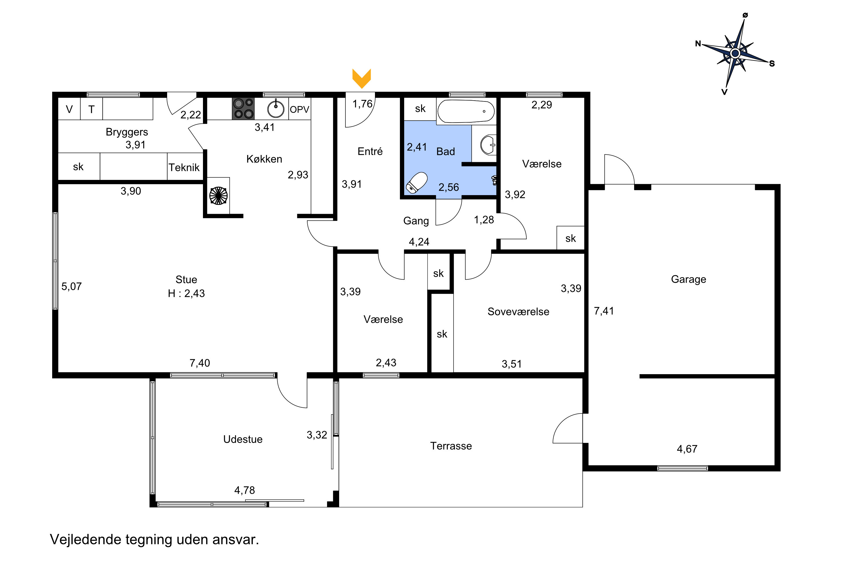 Plantegninger billede af Krogsgårdsvej 88, Nr Broby, 5672 Broby