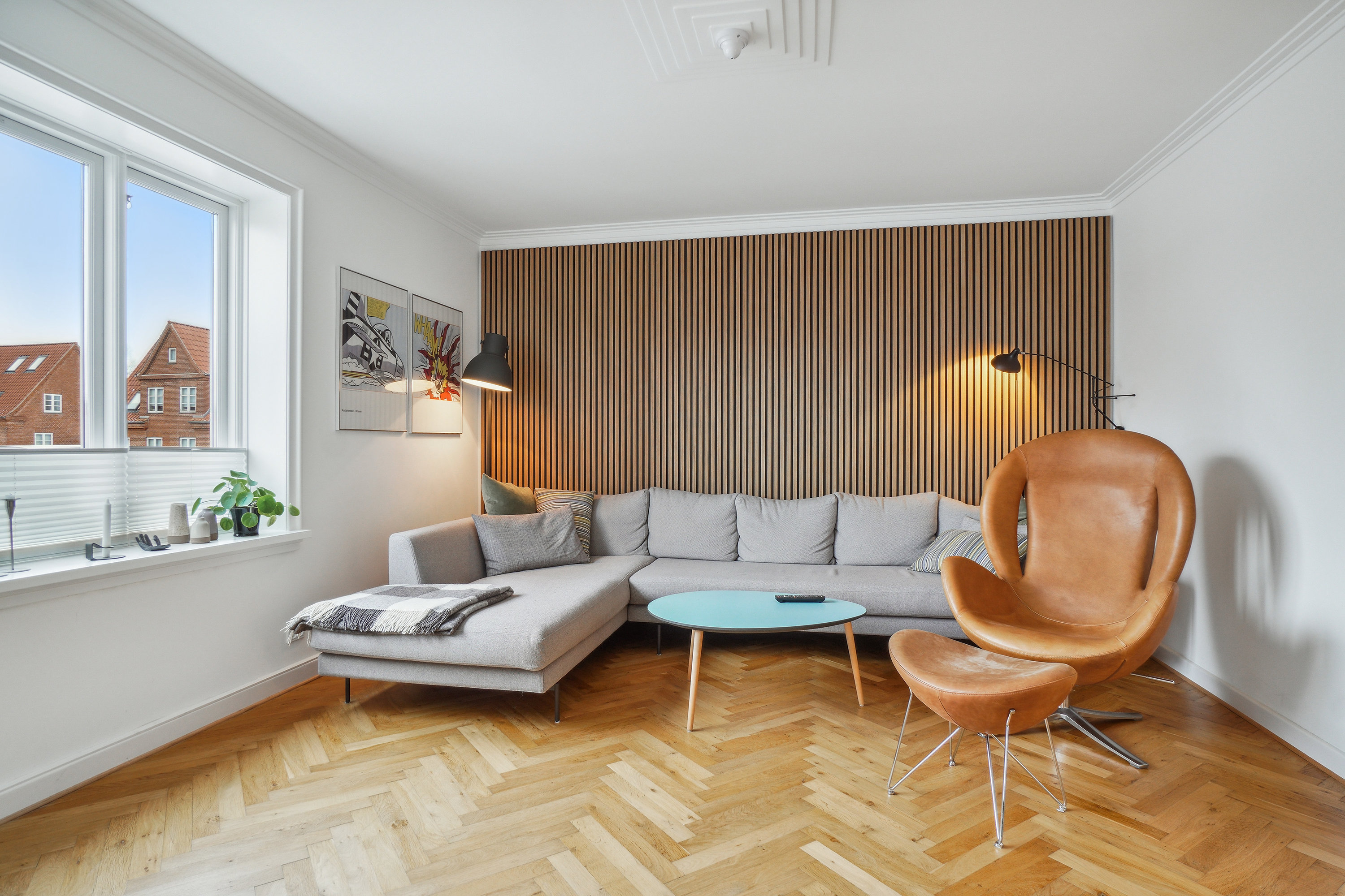 Fremhævet stue  billede i fuldskærmstilstand. Billede af Skytten 1A, st.. th., 9000 Aalborg