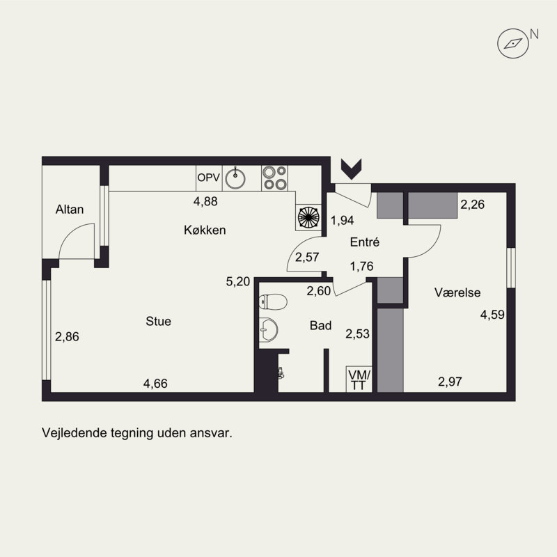 Plantegninger billede af Fynsgade 9, 3. tv., 6700 Esbjerg