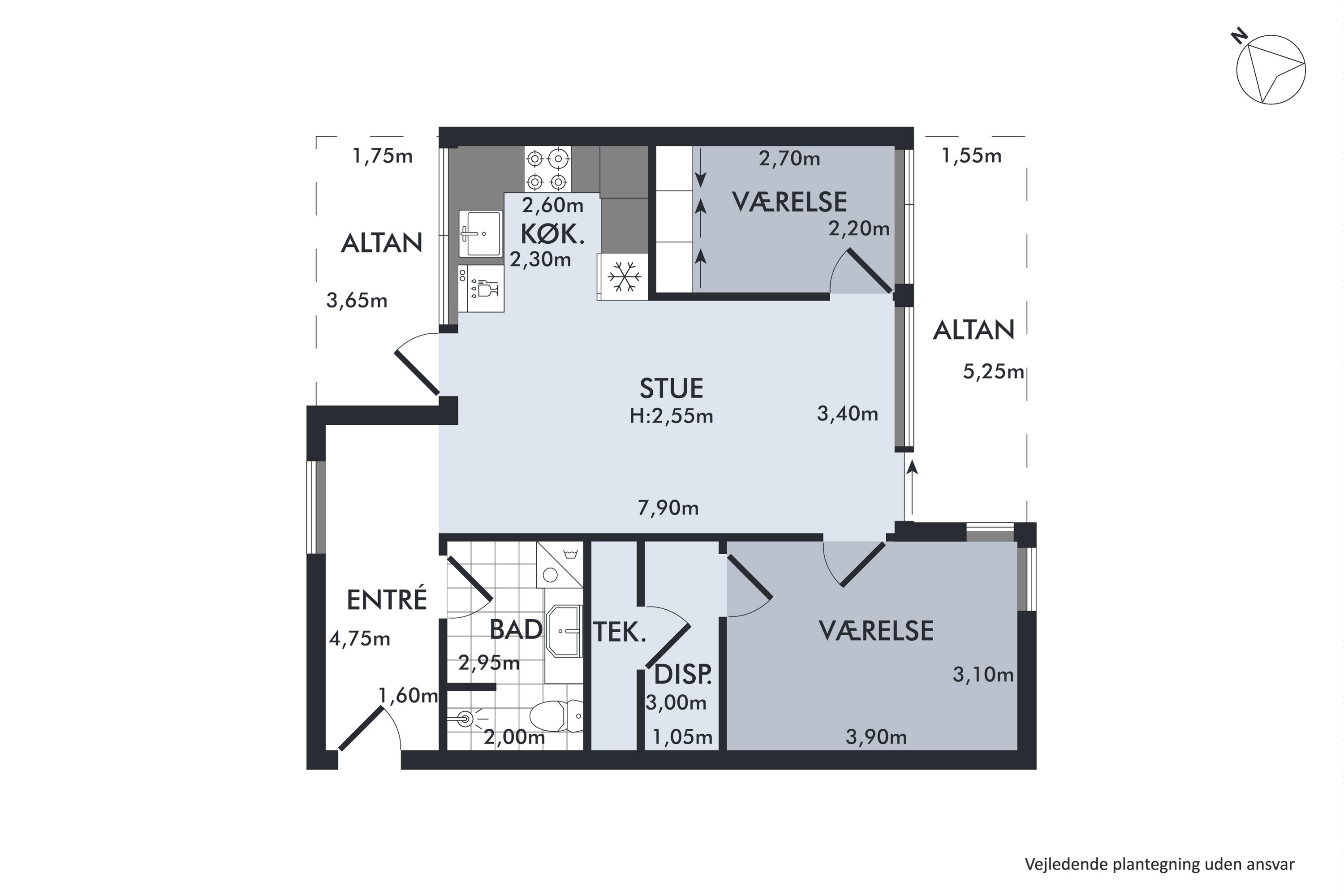Plantegninger billede af Amerika Plads 18, 3. 3., 2100 København Ø