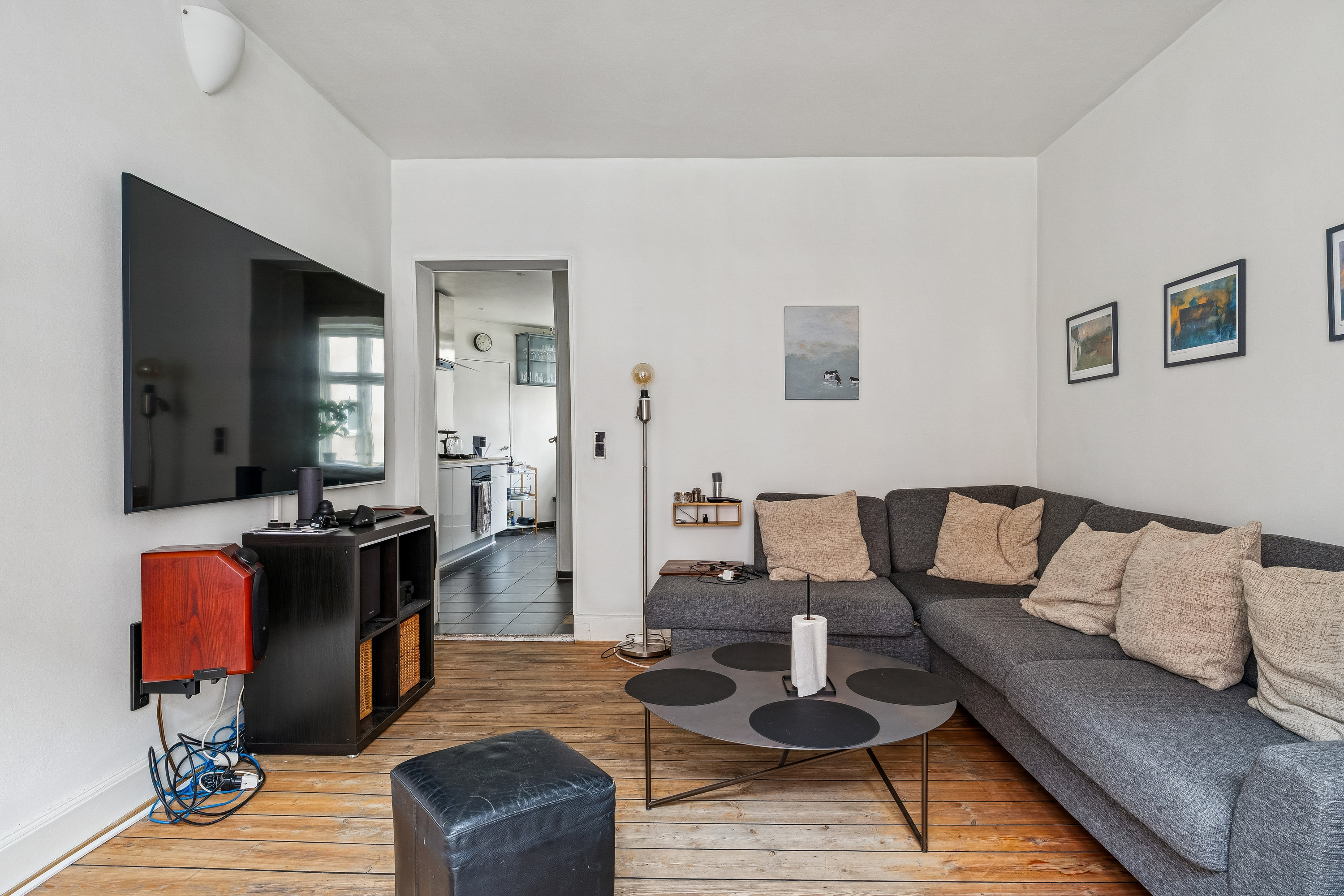 Fremhævet stue billede i fuldskærmstilstand. Billede af Marstalsgade 21, 2. th., 2100 København Ø