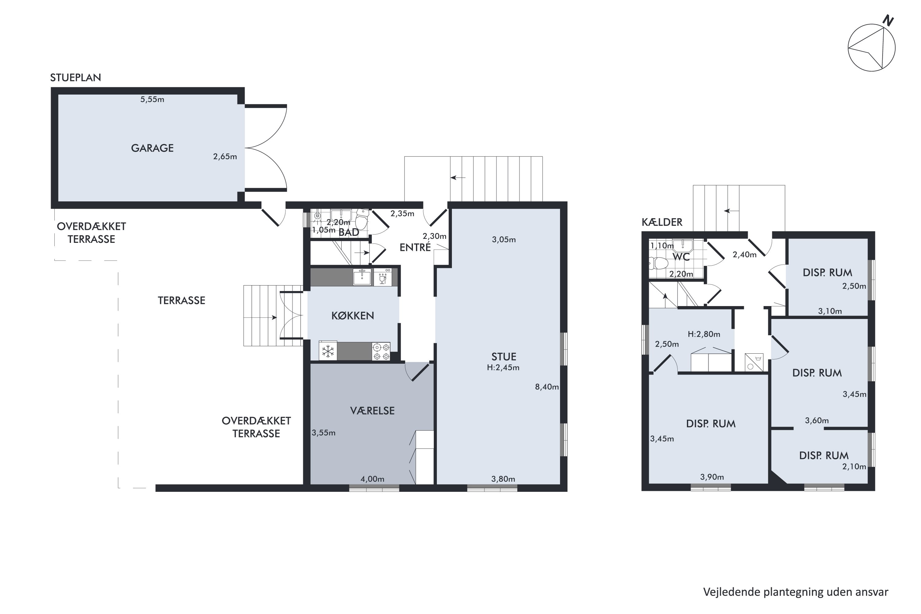 Plantegninger billede af Fælledvej 11, 8870 Langå