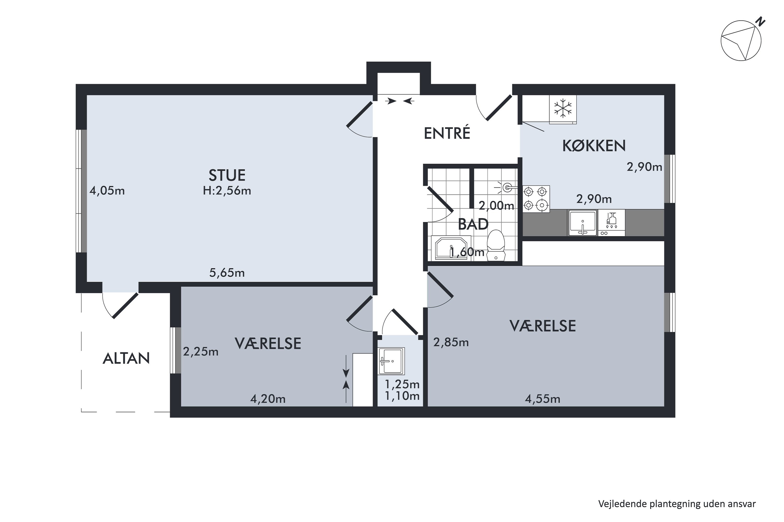 Plantegninger billede af Ægirsvej 57, 2. tv., 8920 Randers NV