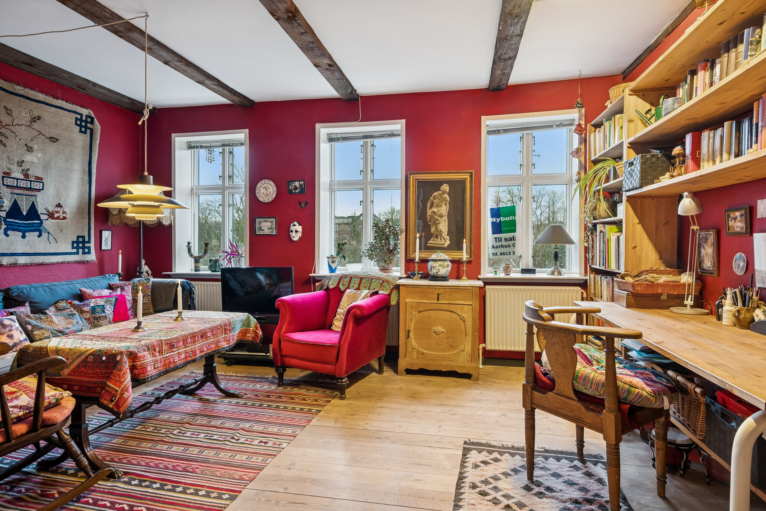 Fremhævet stue billede i fuldskærmstilstand. Billede af Kriegersvej 9, 8000 Aarhus C