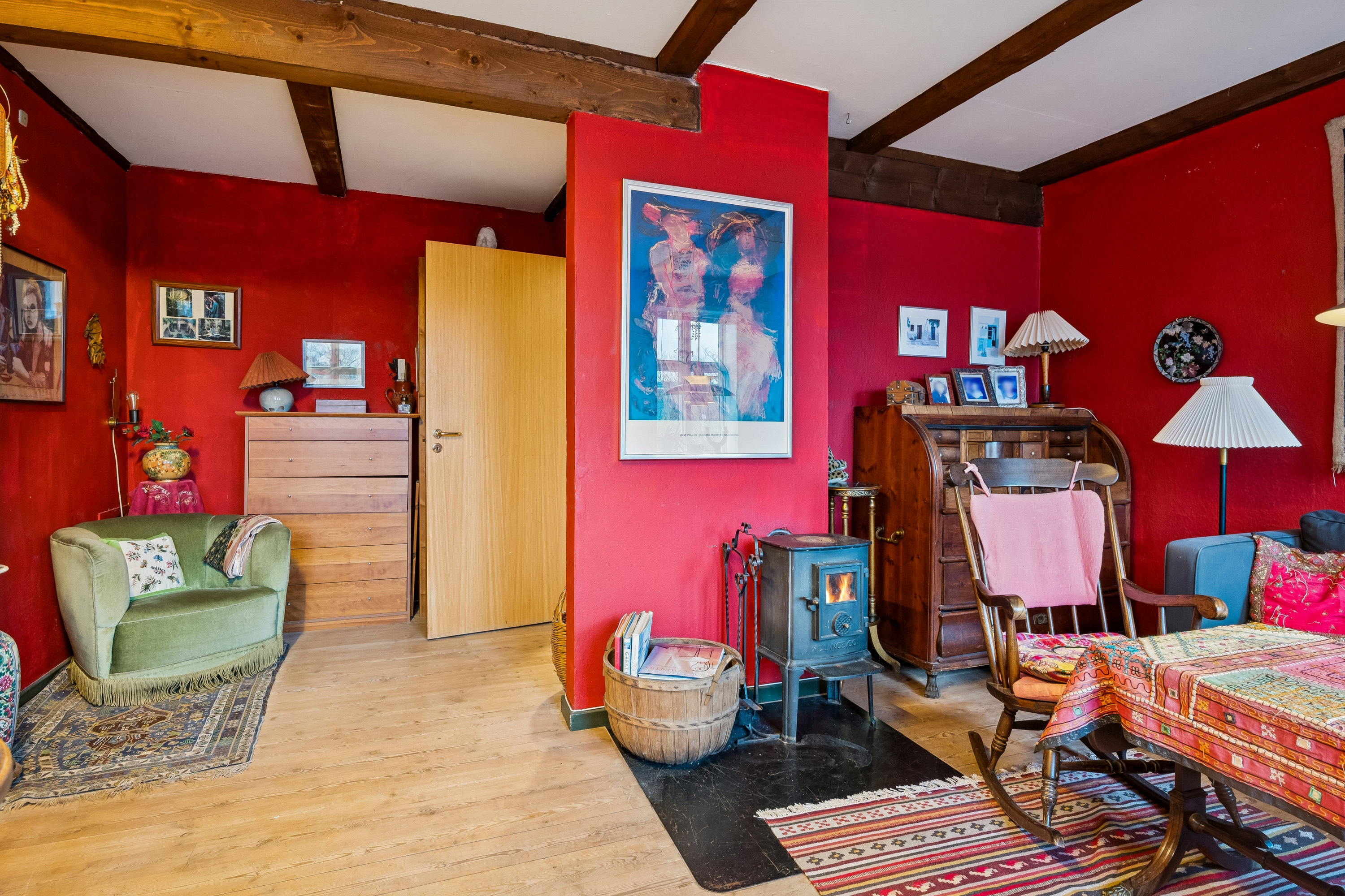 Fremhævet stue billede i fuldskærmstilstand. Billede af Kriegersvej 9, 8000 Aarhus C