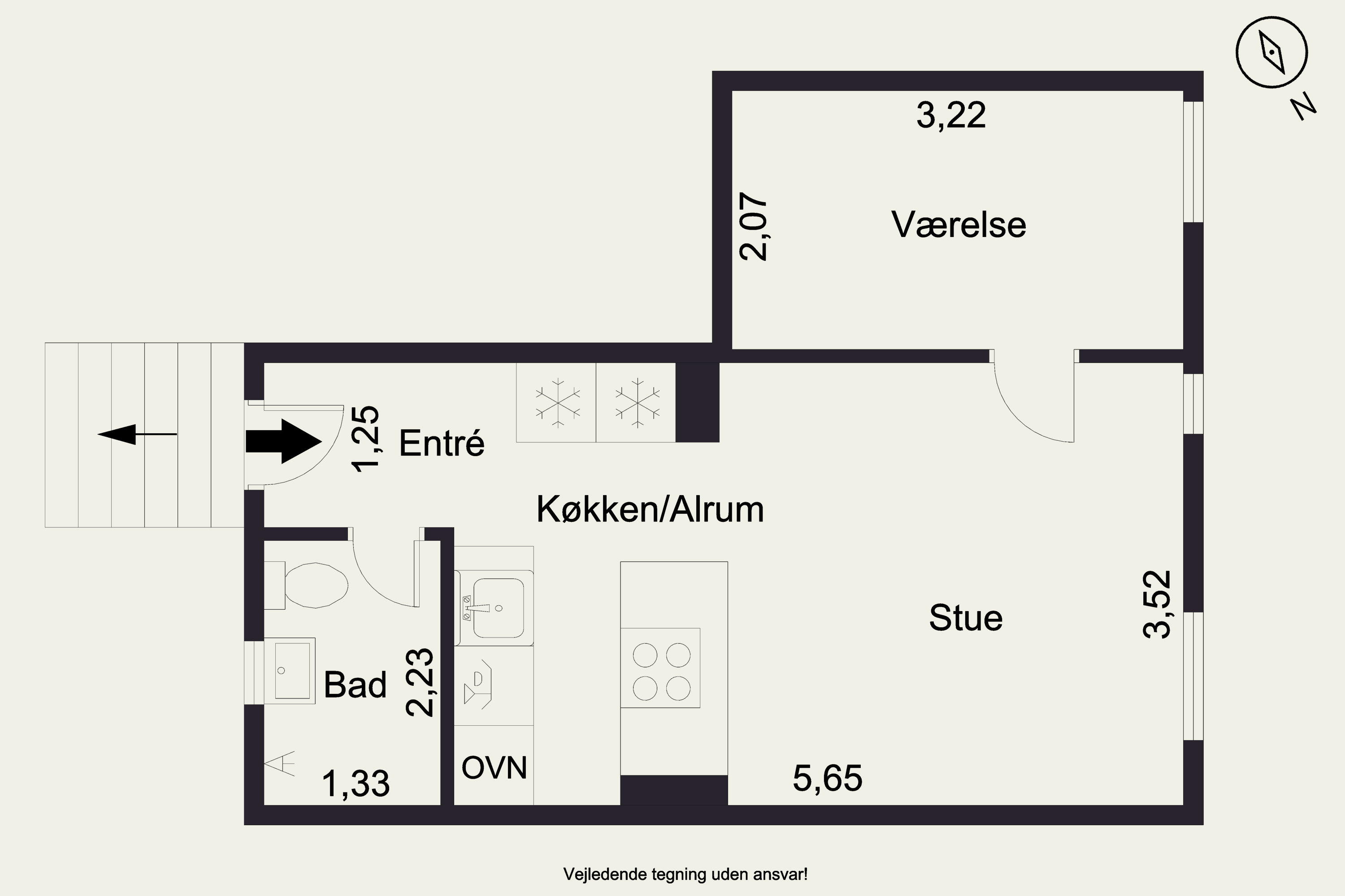 Plantegninger billede af Frederiks Allé 83, kld.., 8000 Aarhus C