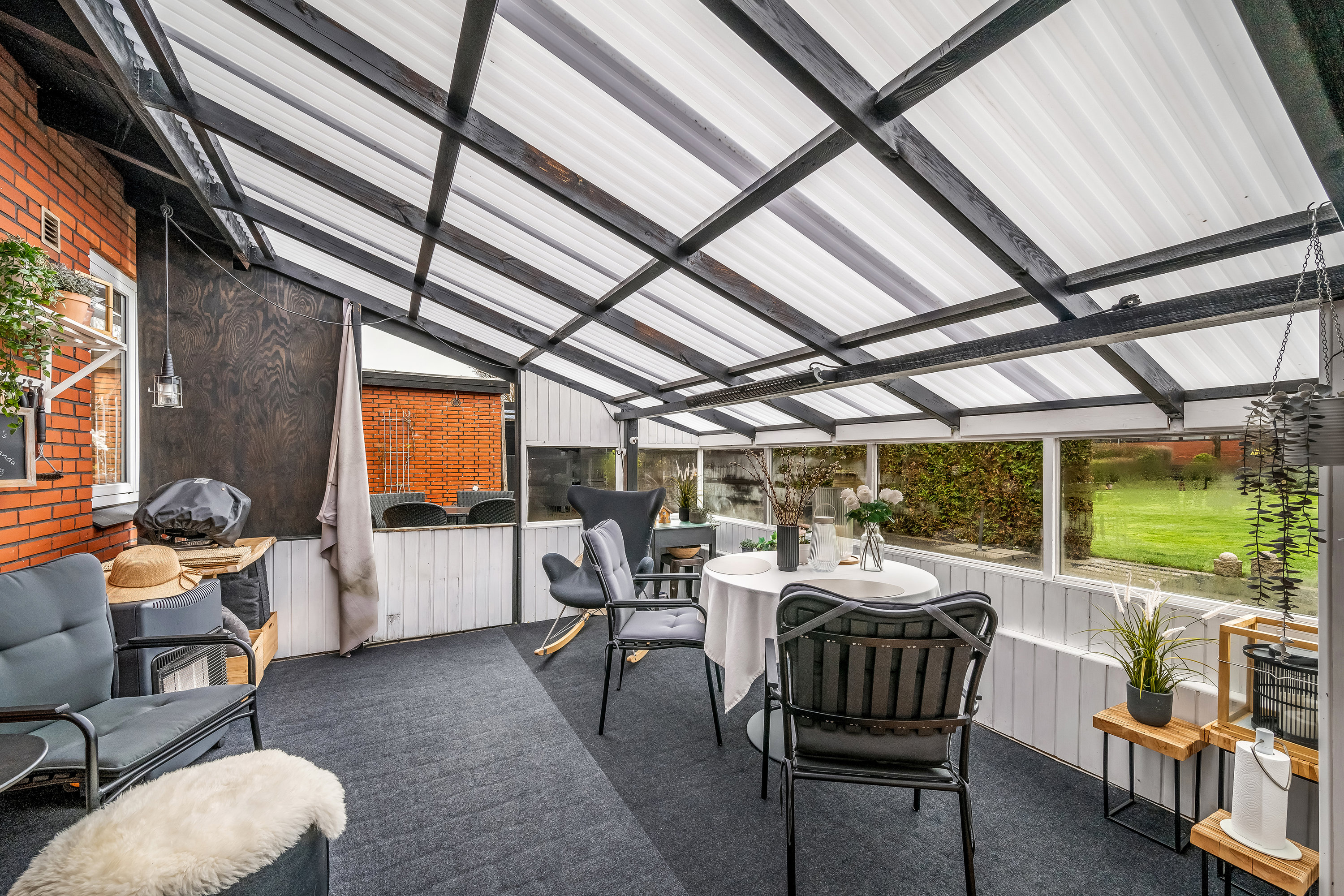 Fremhævet udestue billede i fuldskærmstilstand. Billede af Violvej 8, 6900 Skjern