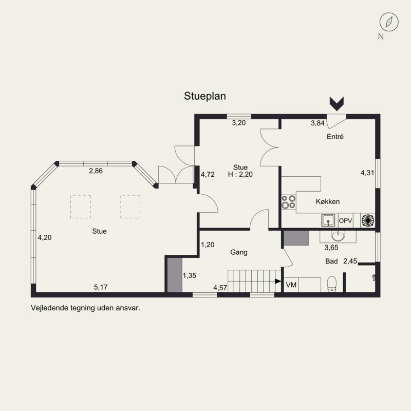 Plantegninger billede af Bjerregade 2, 8722 Hedensted
