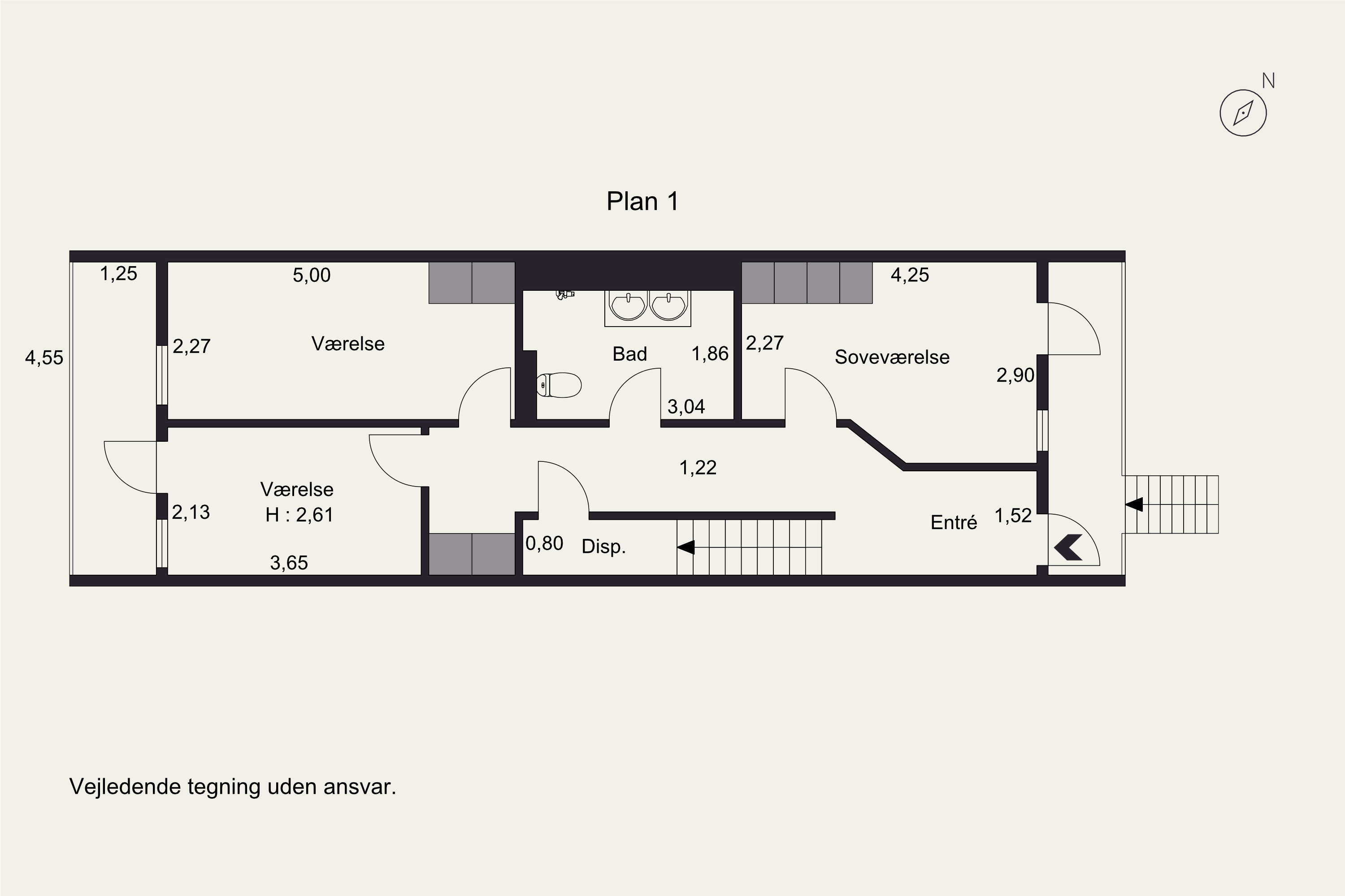 Plantegninger billede af Pilehøj 8B, 1. th., 3460 Birkerød