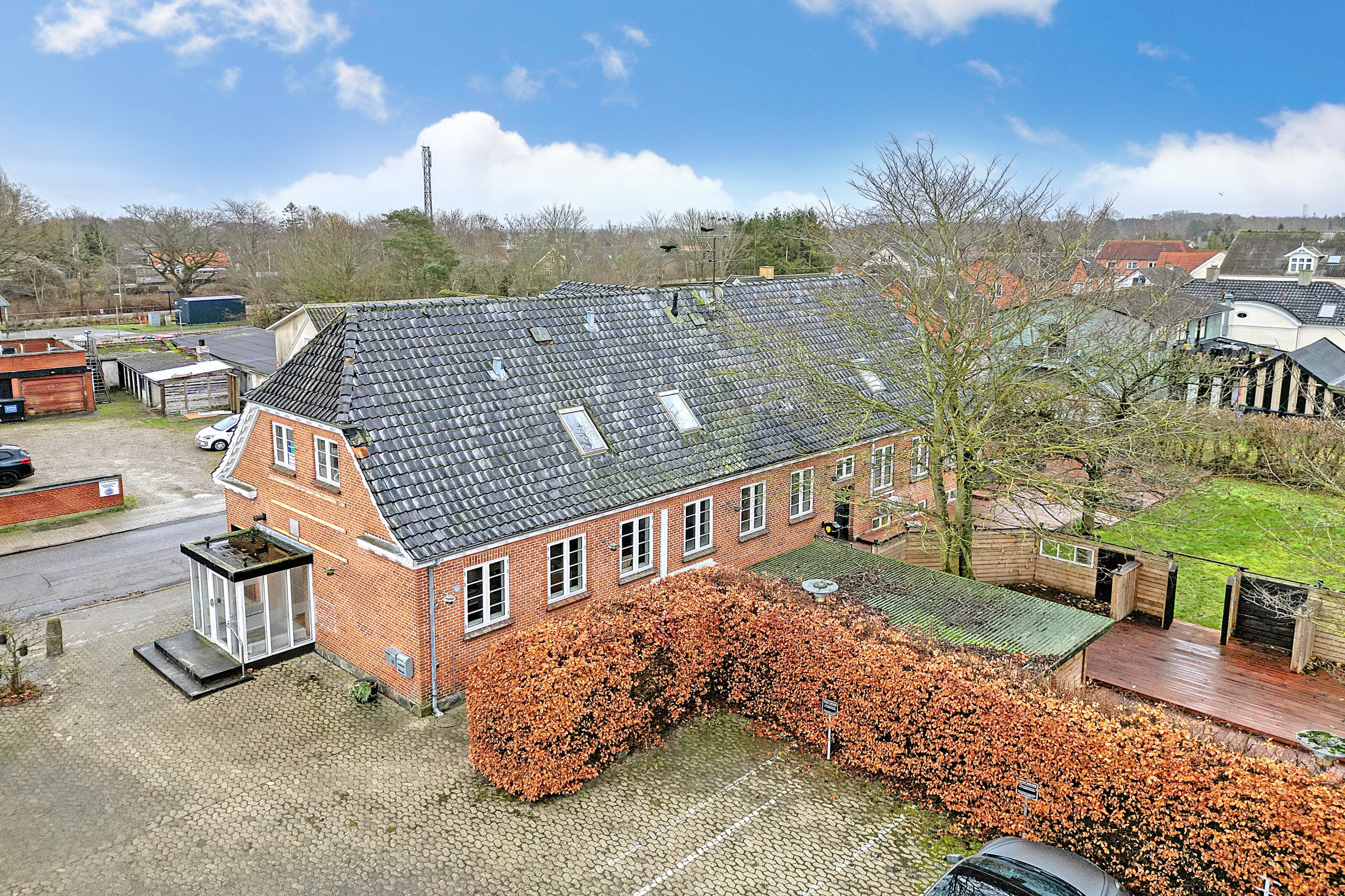 Fremhævet luftfoto billede i fuldskærmstilstand. Billede af Hovedgaden 18, 1., 4622 Havdrup