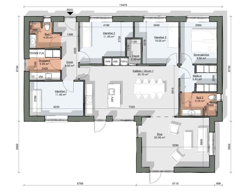 Plantegninger billede af Fjordvej 7, 8832 Skals
