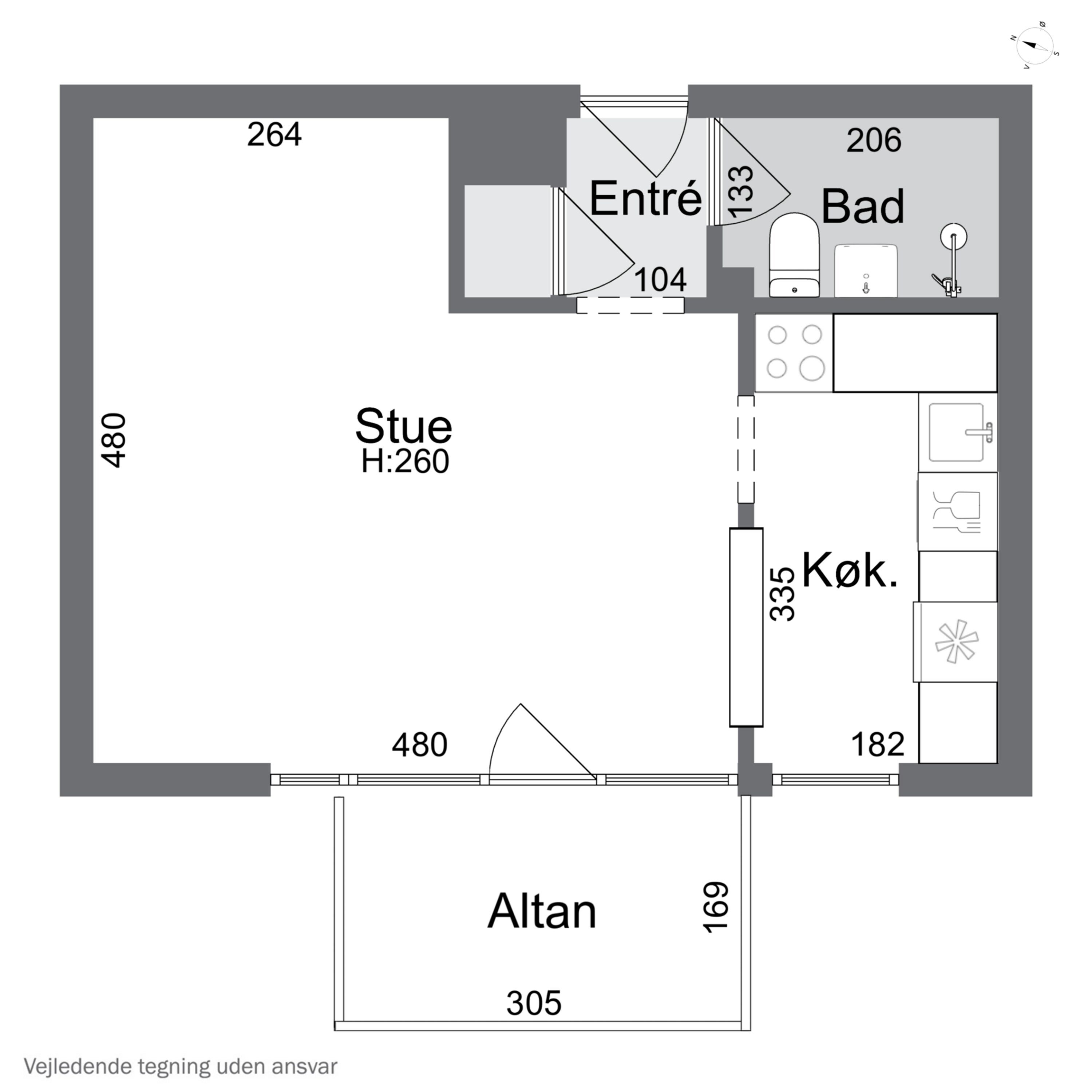 Plantegninger billede af Voldumvej 59, 1. mf., 2610 Rødovre