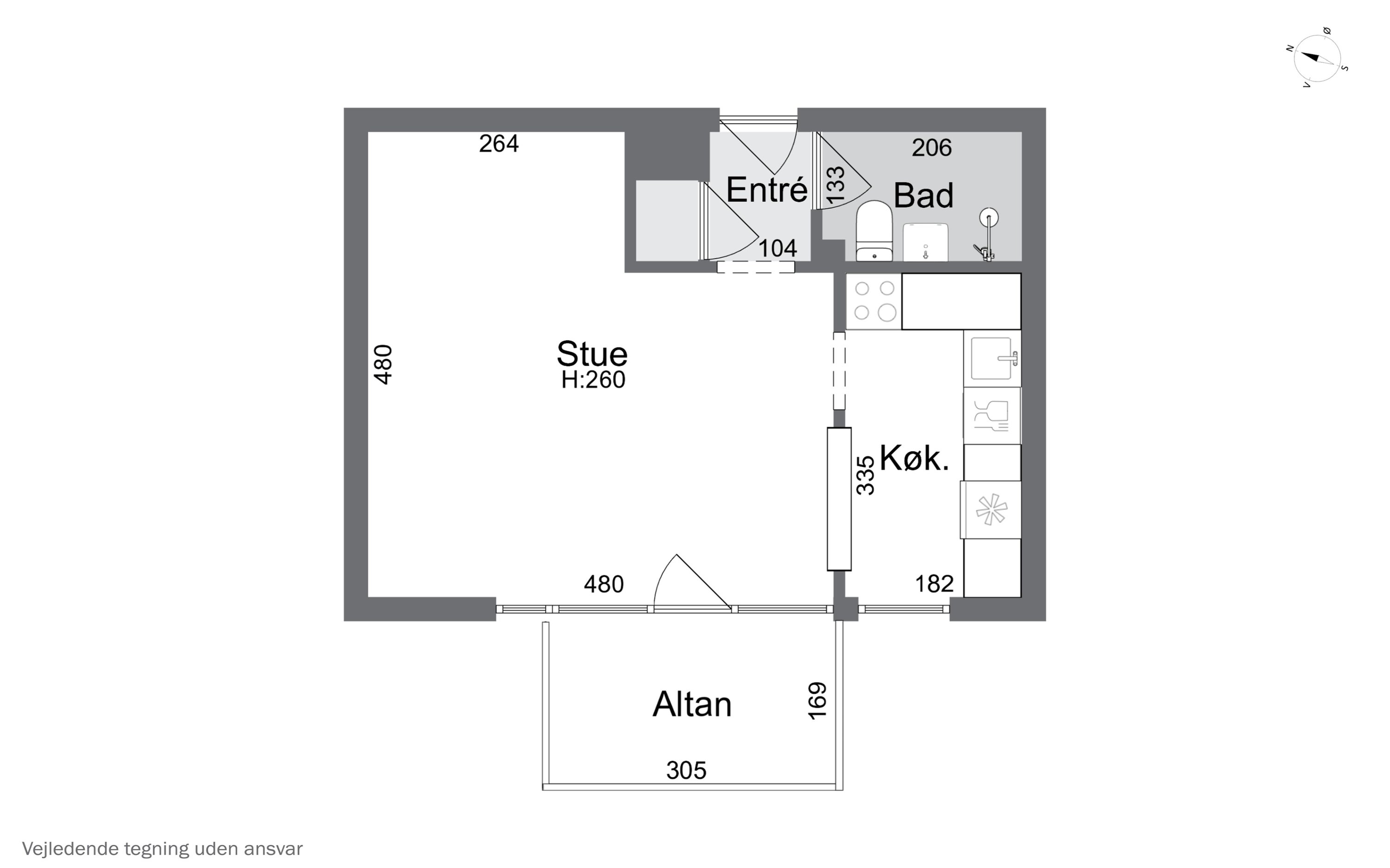Plantegninger billede af Voldumvej 59, 1. mf., 2610 Rødovre