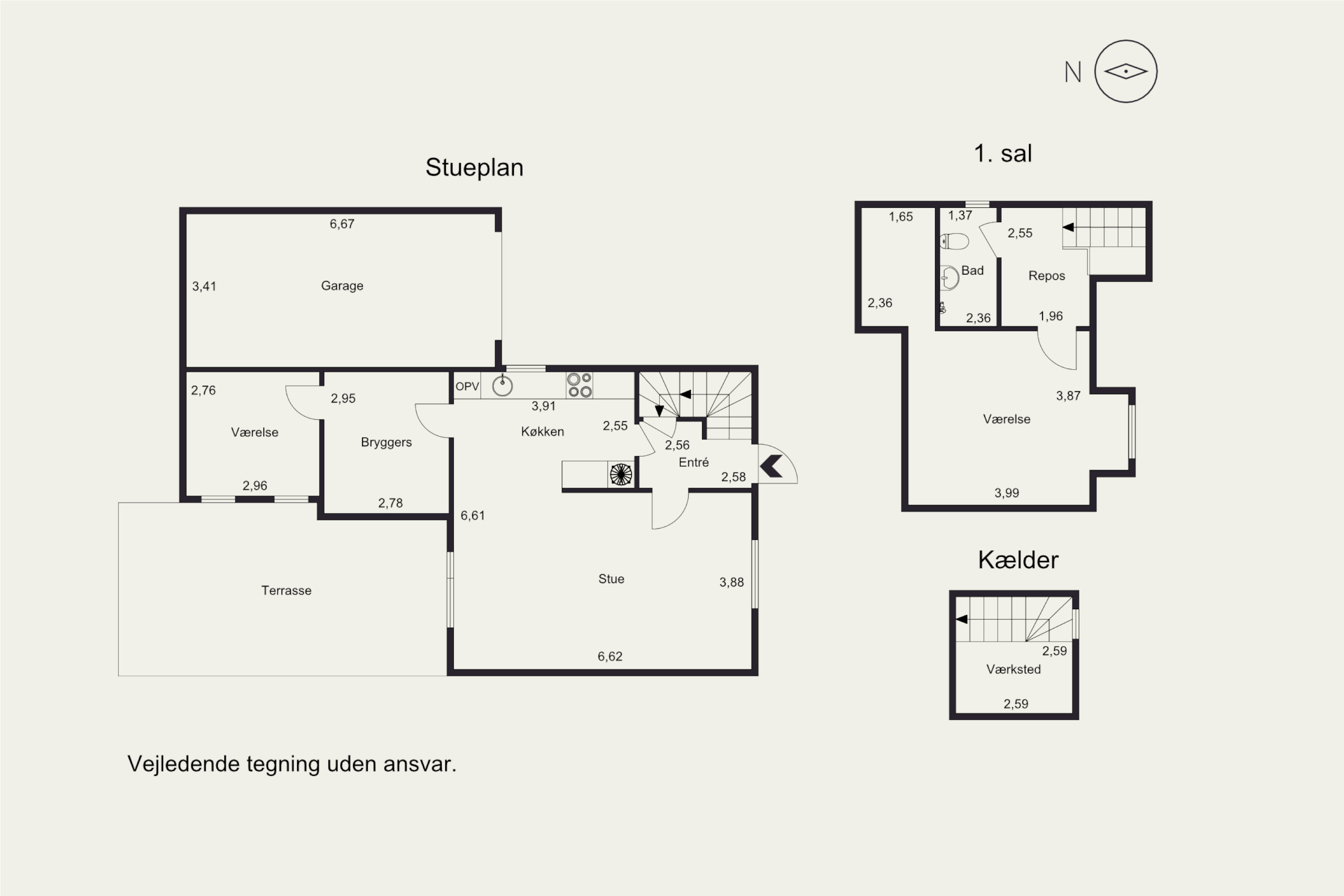 Plantegninger billede af Møllevænget 19, 9870 Sindal
