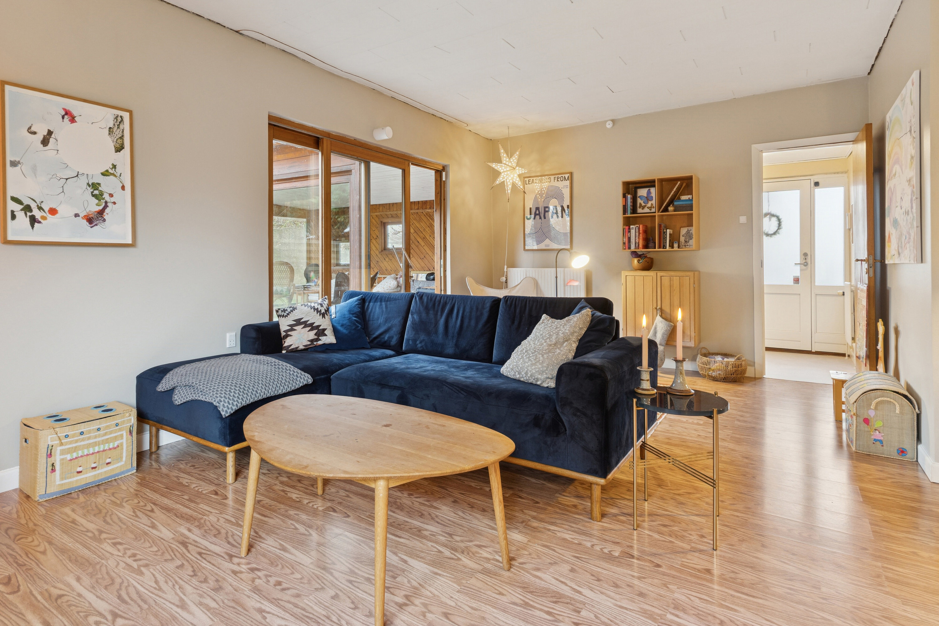 Fremhævet stue billede i fuldskærmstilstand. Billede af Ved Harrestrup Å 19, 2610 Rødovre