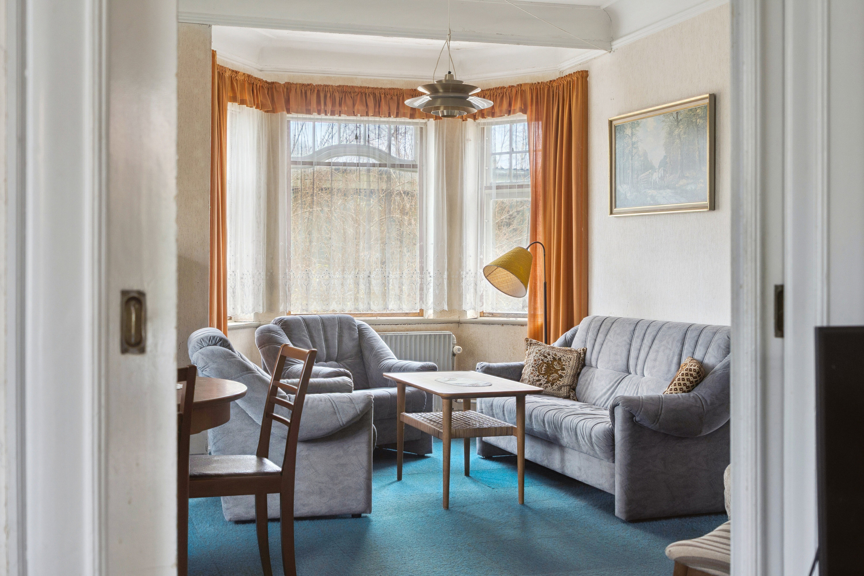 Fremhævet stue billede i fuldskærmstilstand. Billede af Jorløse Byvej 28, 4470 Svebølle