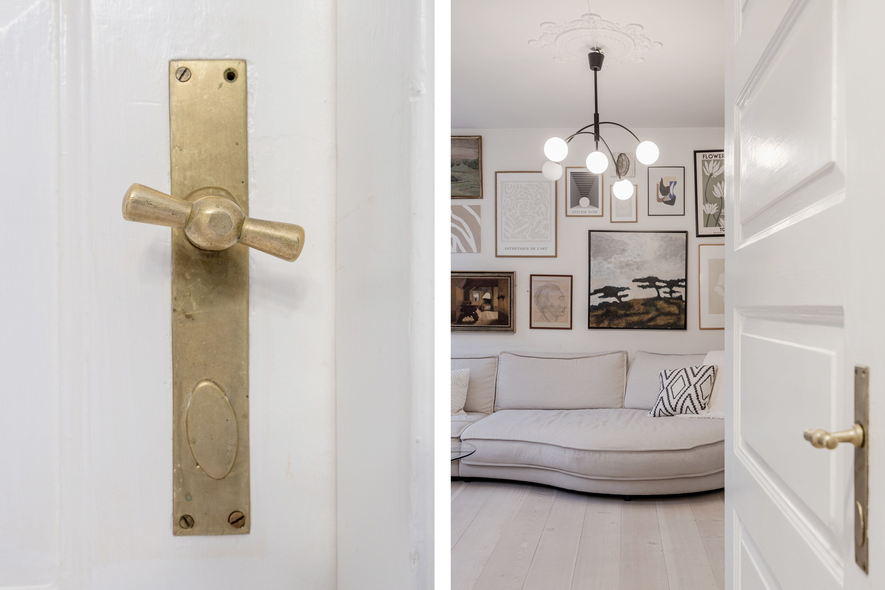 Fremhævet stue billede i fuldskærmstilstand. Billede af Fiolstræde 28A, 2. th., 1171 København K