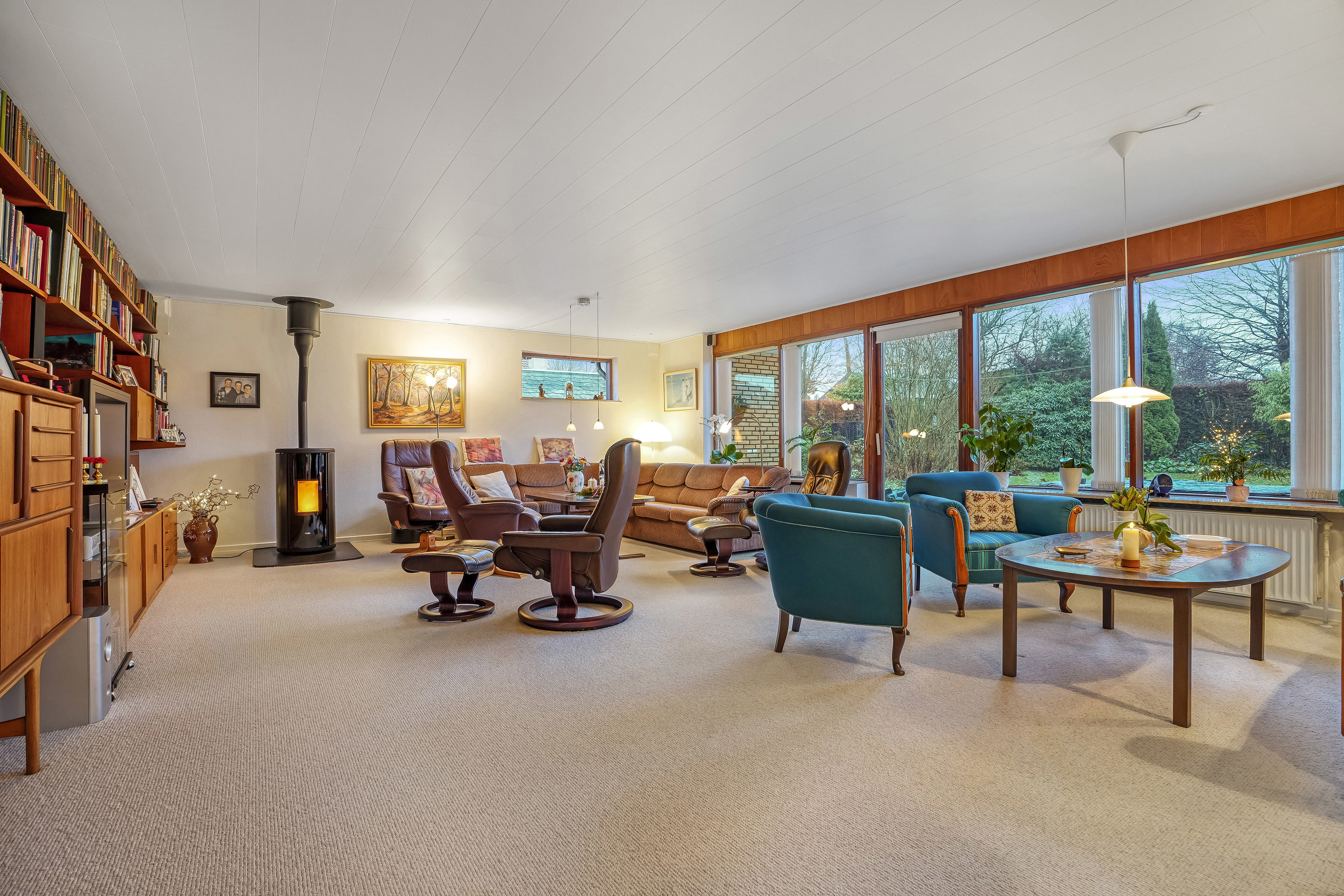 Fremhævet stue billede i fuldskærmstilstand. Billede af Bakkedraget 6, 7300 Jelling