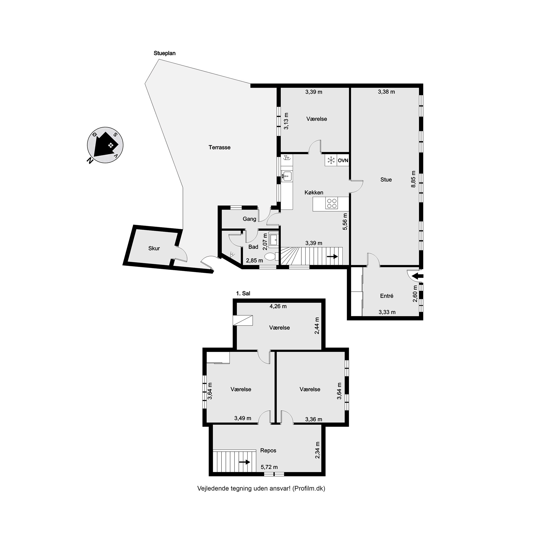 Plantegninger billede af Hoppesvej 1A, Vonsild, 6000 Kolding