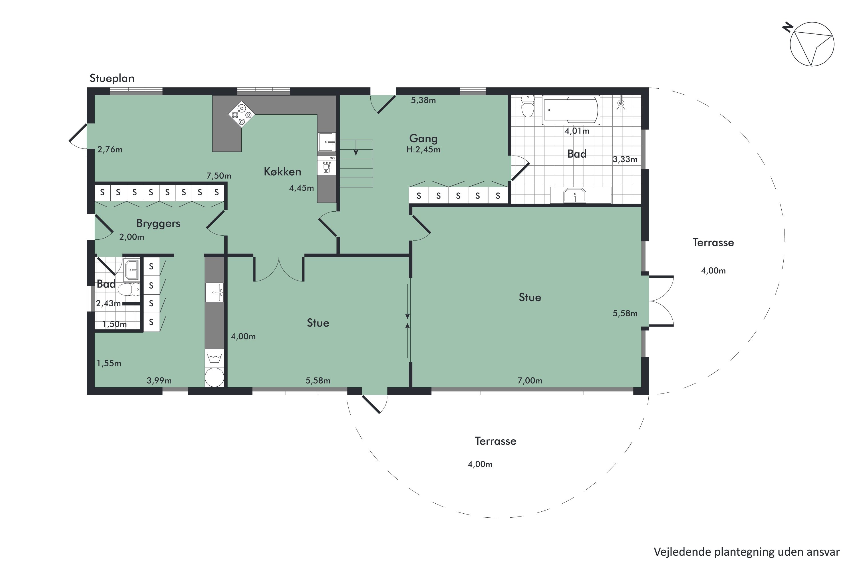 Plantegninger billede af Melholtvej 63, Ulsted, 9370 Hals
