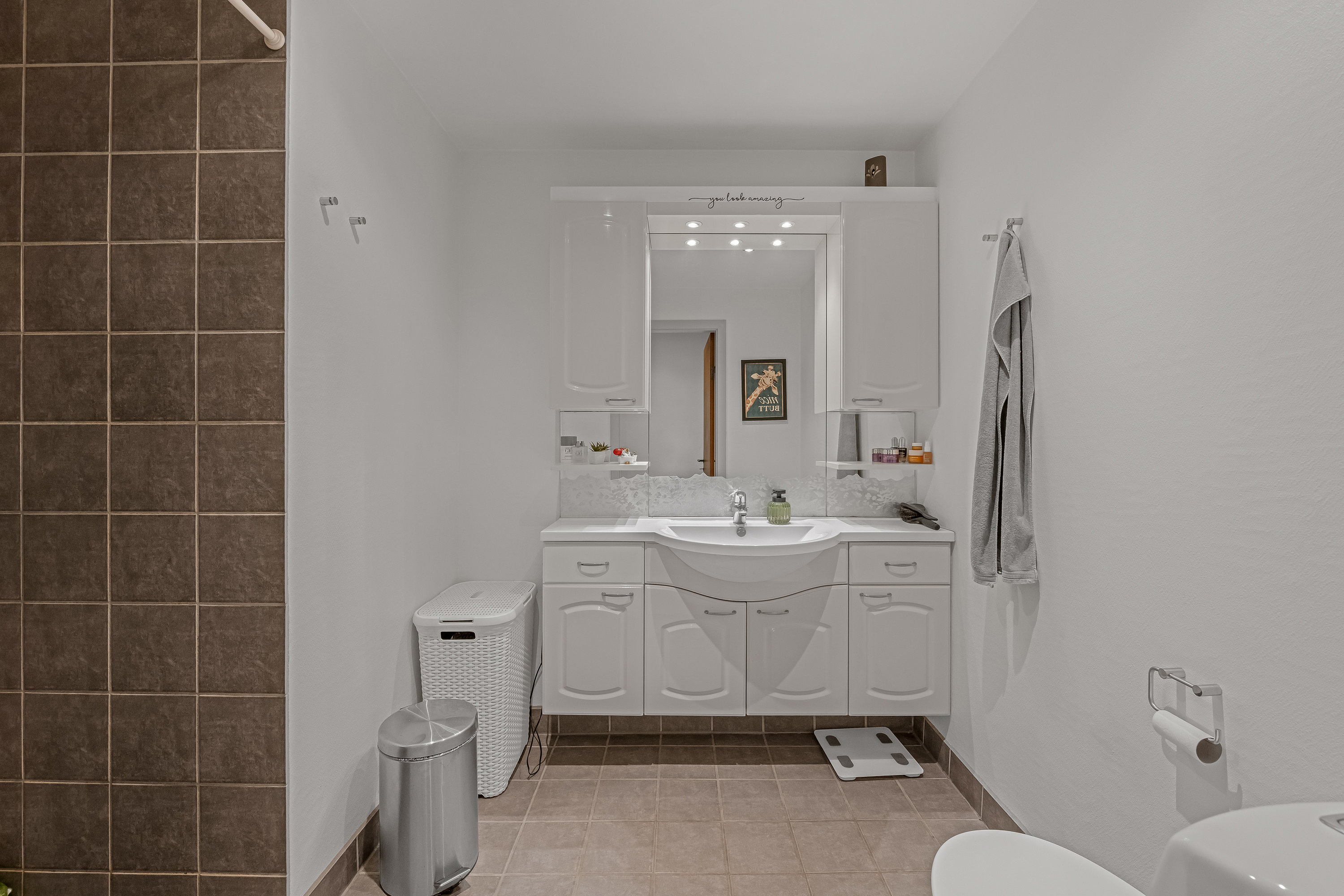 Fremhævet badeværelse billede i fuldskærmstilstand. Billede af Baunbækvej 3, 6880 Tarm