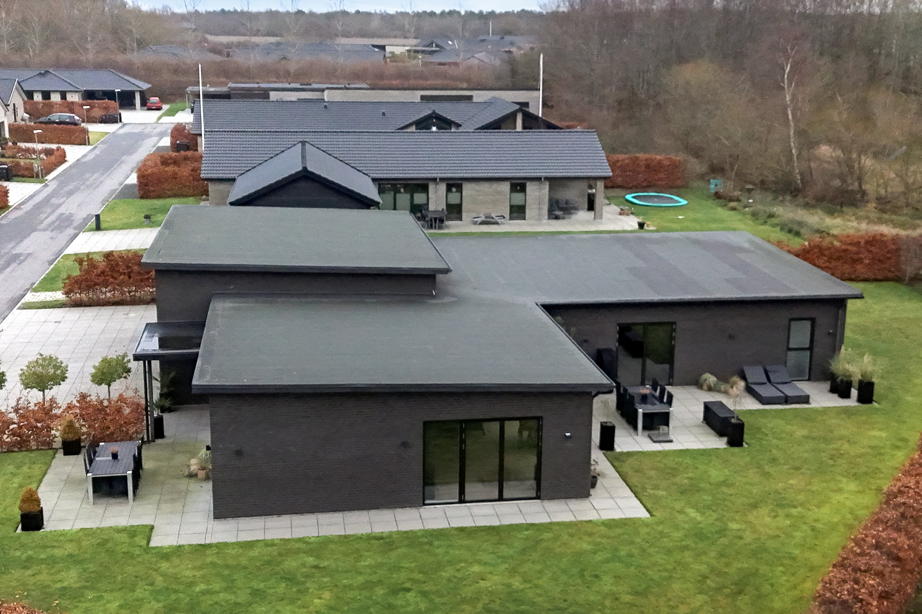 Fremhævet luftfoto billede i fuldskærmstilstand. Billede af Tjørring Vænget 4, Tjørring, 7400 Herning