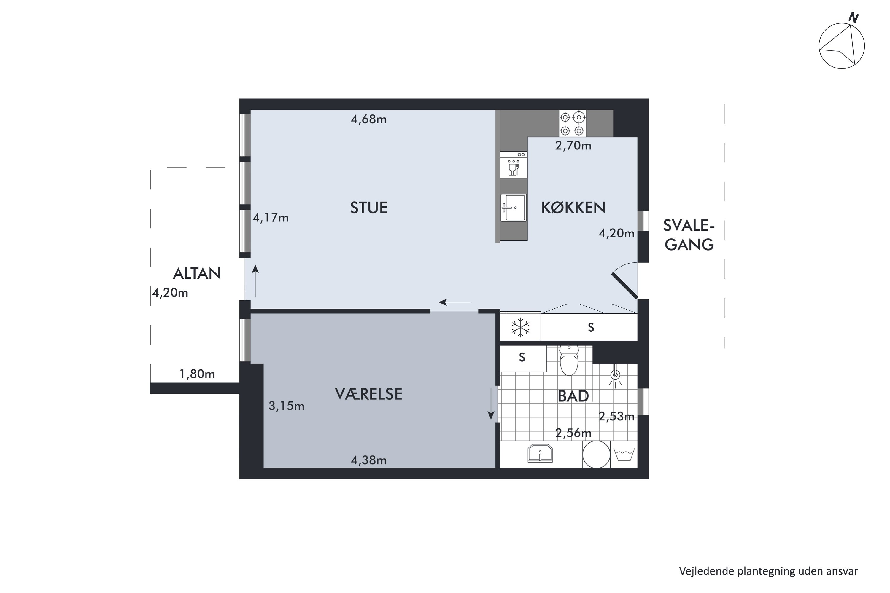 Plantegninger billede af Baune Alle 2, 1. d., 2800 Kongens Lyngby