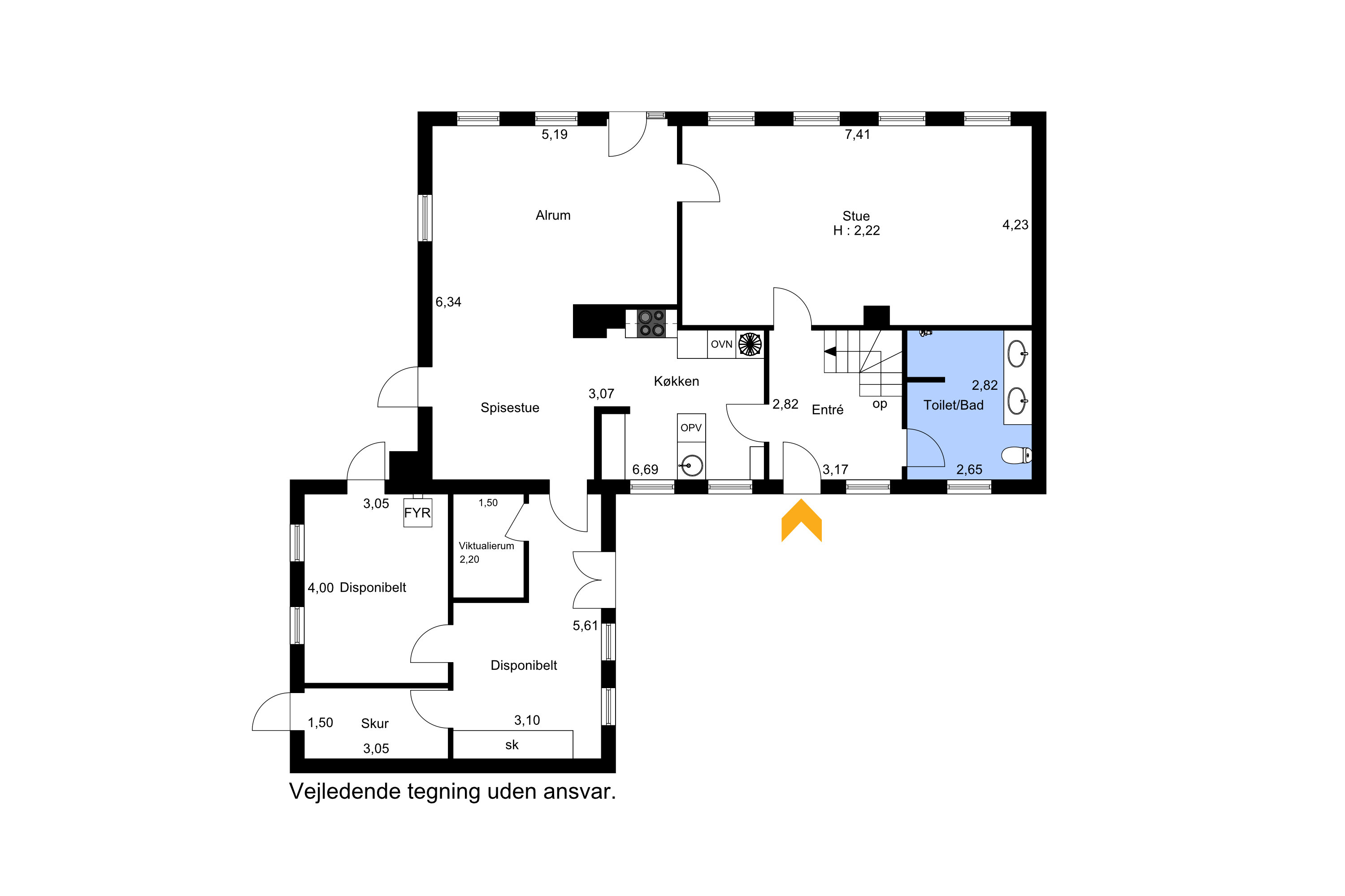 Plantegninger billede af Møllebæk 24, Haldrup, 8700 Horsens