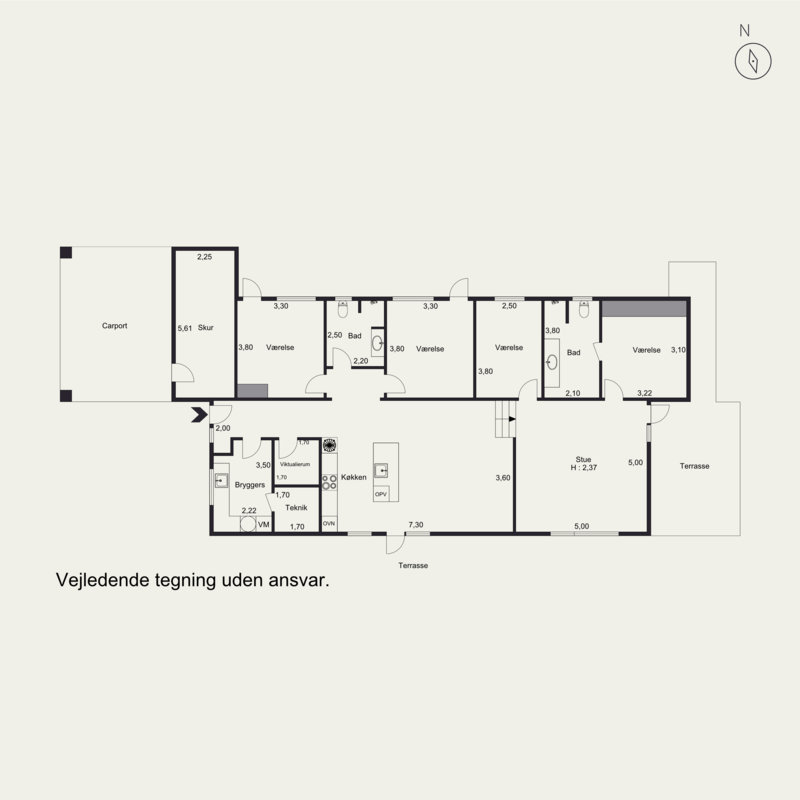 Plantegninger billede af Kørupvej 5, 8700 Horsens