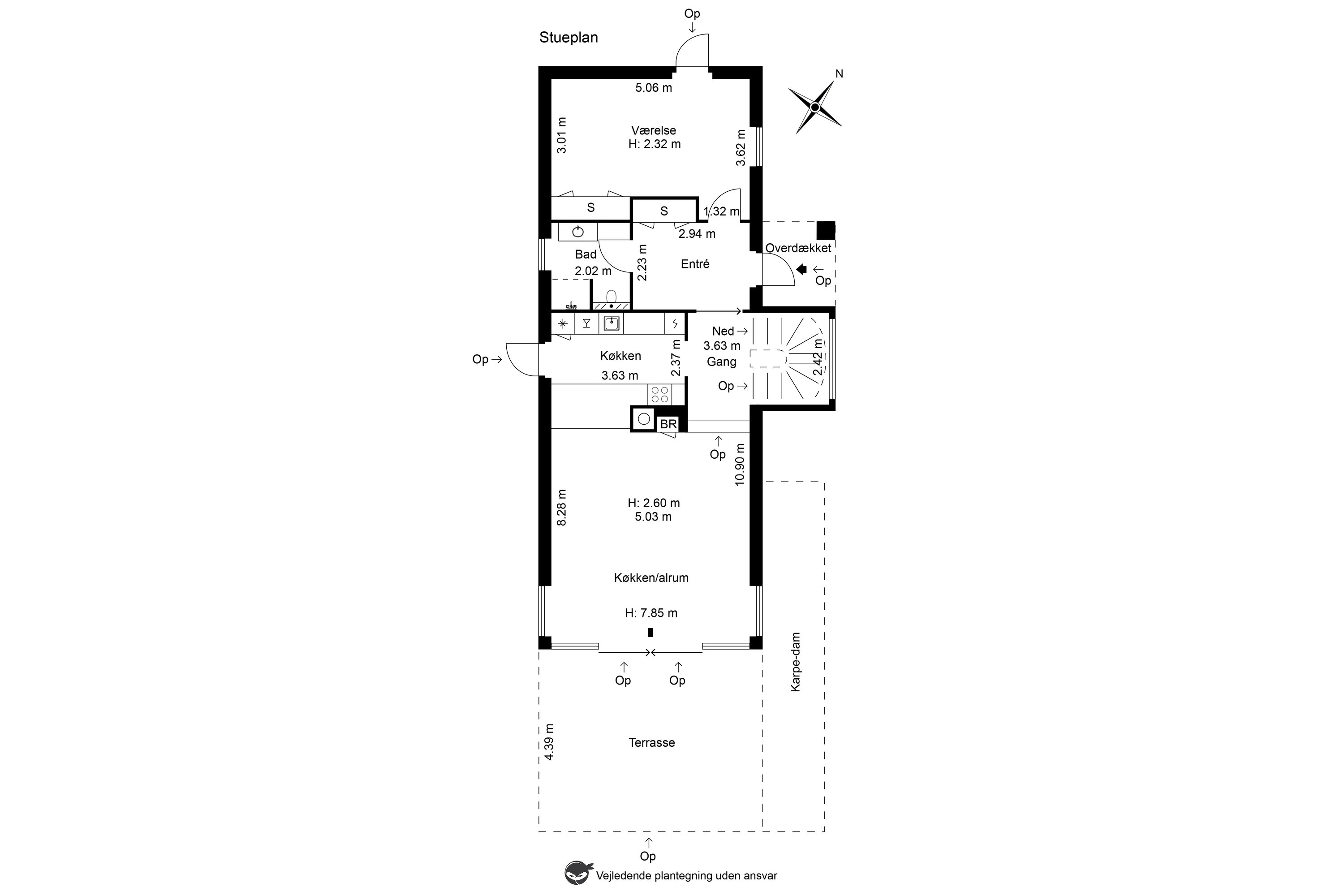 Plantegninger billede af Løkkevej 2B, 2791 Dragør