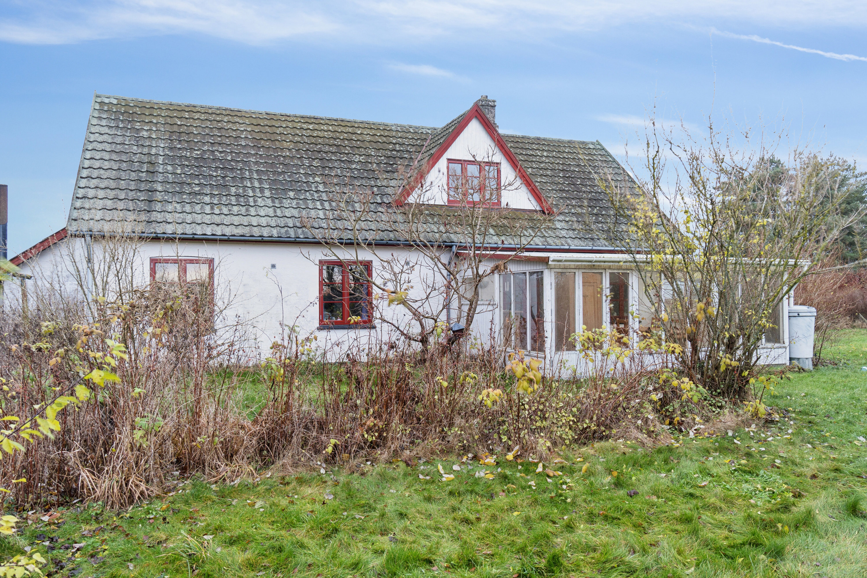 Fremhævet set fra haven billede i fuldskærmstilstand. Billede af Katrinevej 28, Gimlinge, 4200 Slagelse