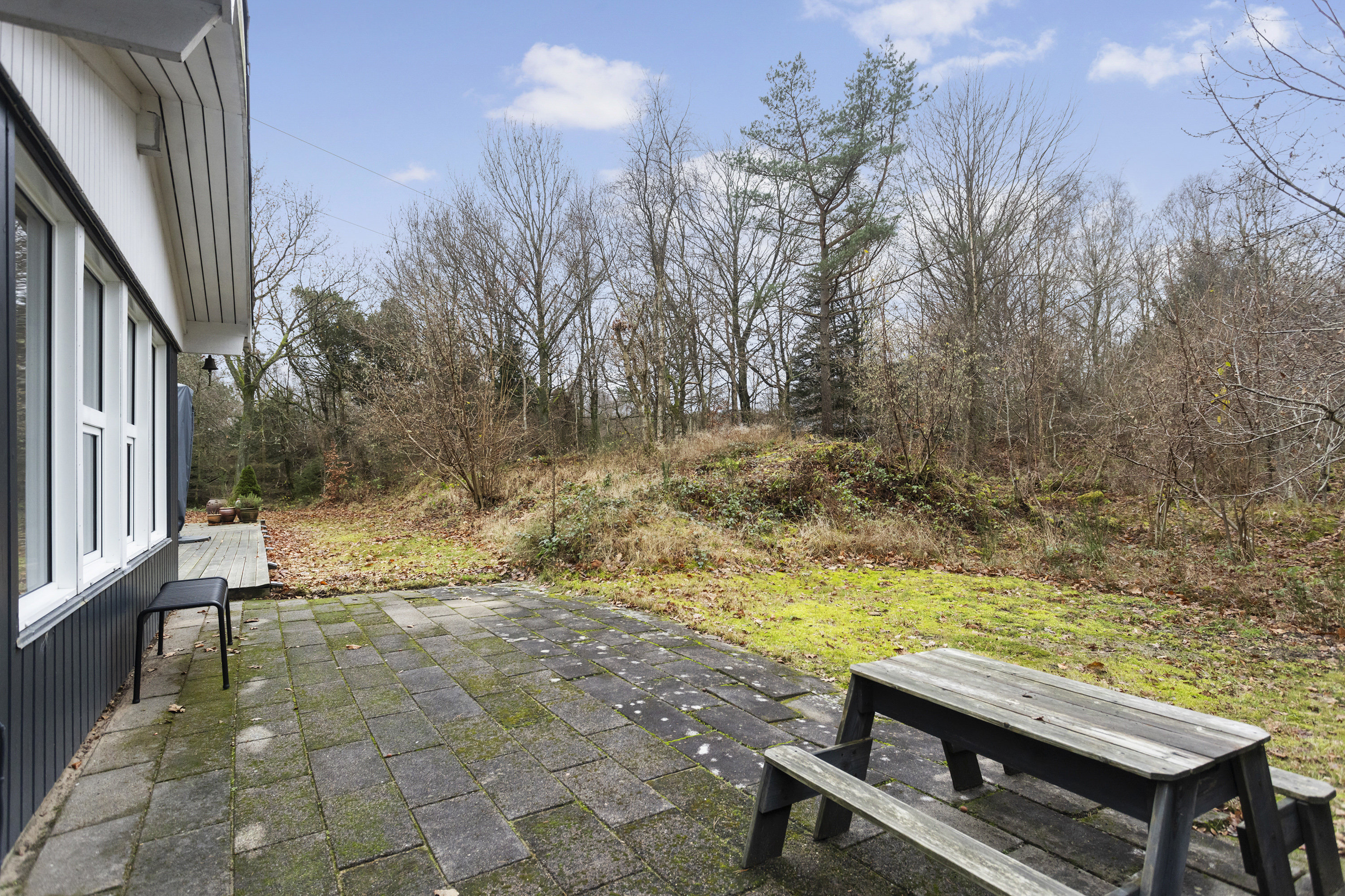 Fremhævet terrasse billede i fuldskærmstilstand. Billede af Hjortespringet 17, Lyngså, 9300 Sæby