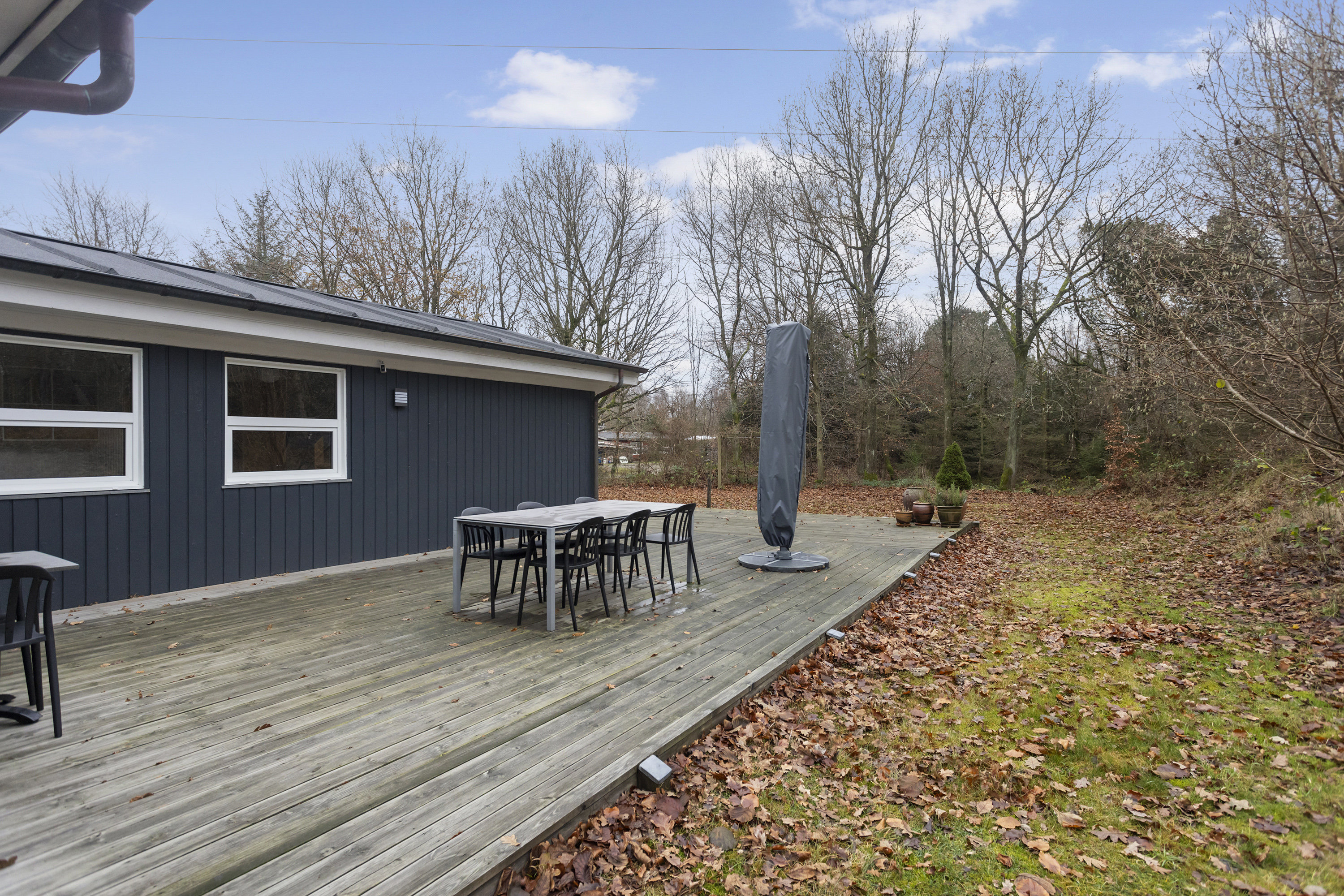 Fremhævet terrasse billede i fuldskærmstilstand. Billede af Hjortespringet 17, Lyngså, 9300 Sæby