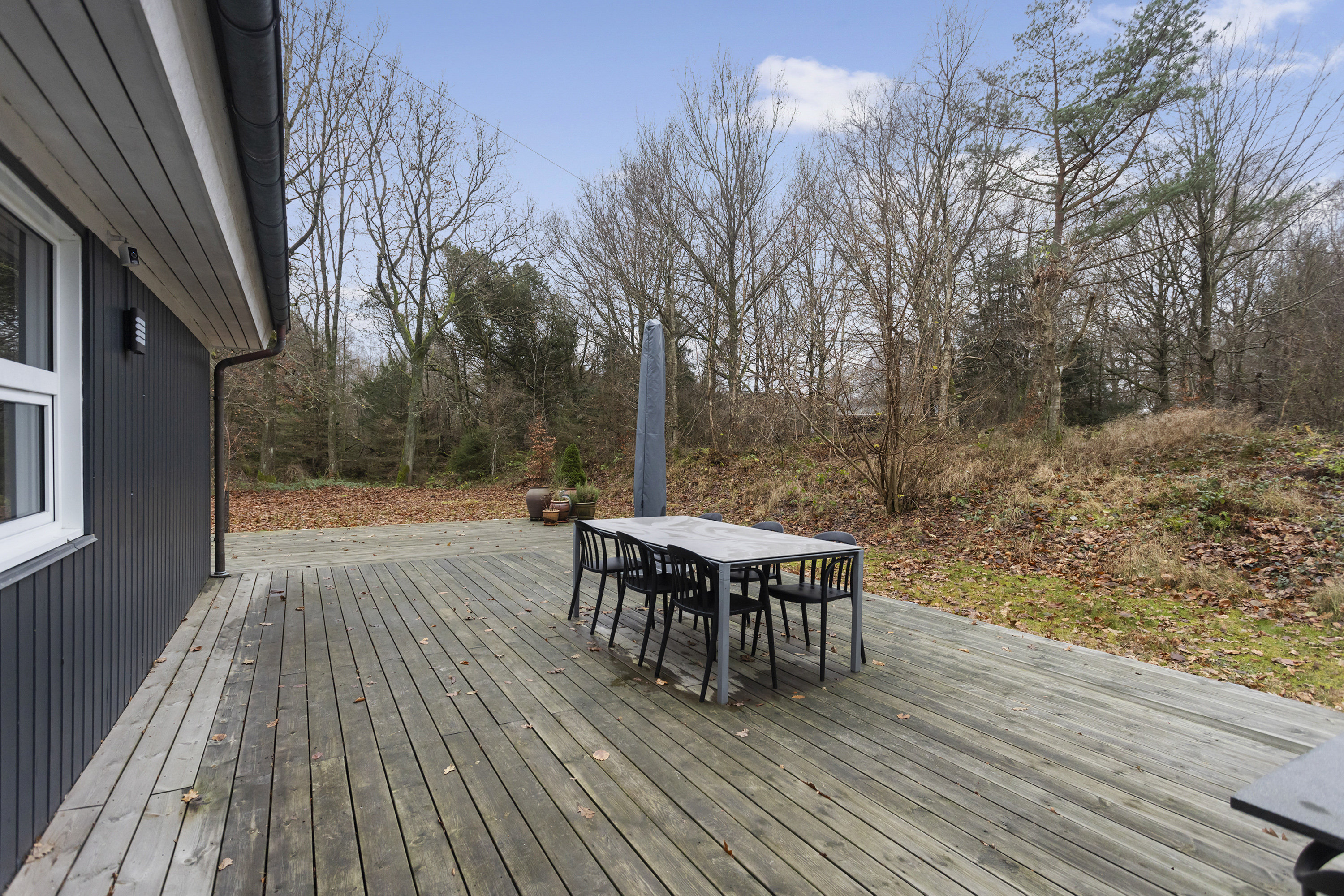 Fremhævet terrasse billede i fuldskærmstilstand. Billede af Hjortespringet 17, Lyngså, 9300 Sæby
