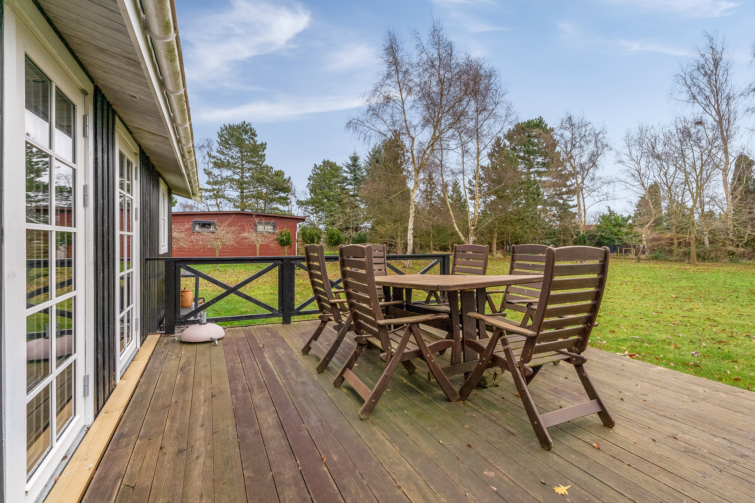 Fremhævet terrasse billede i fuldskærmstilstand. Billede af Læderstræde 22, Hummingen, 4983 Dannemare