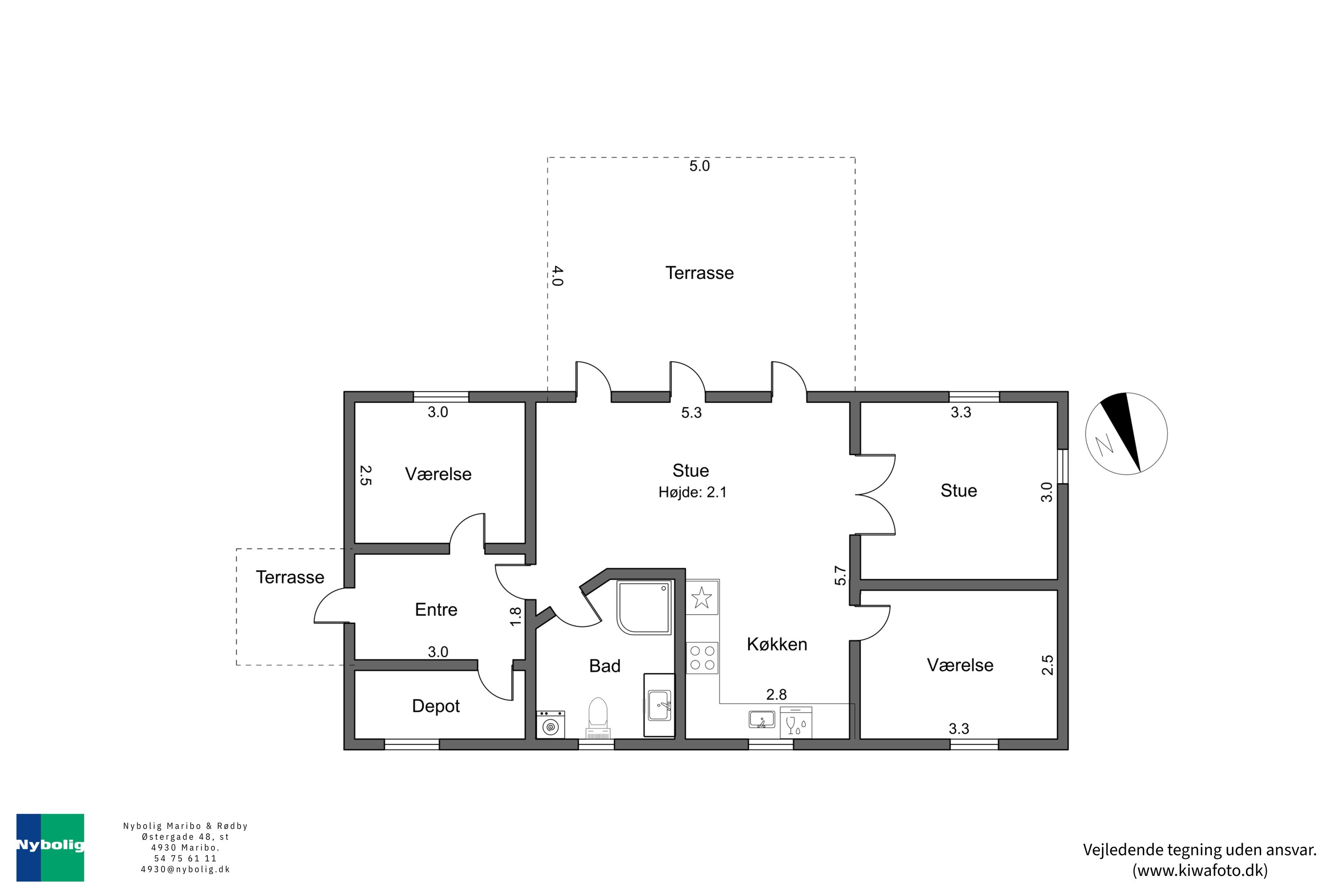 Plantegninger billede af Læderstræde 22, Hummingen, 4983 Dannemare
