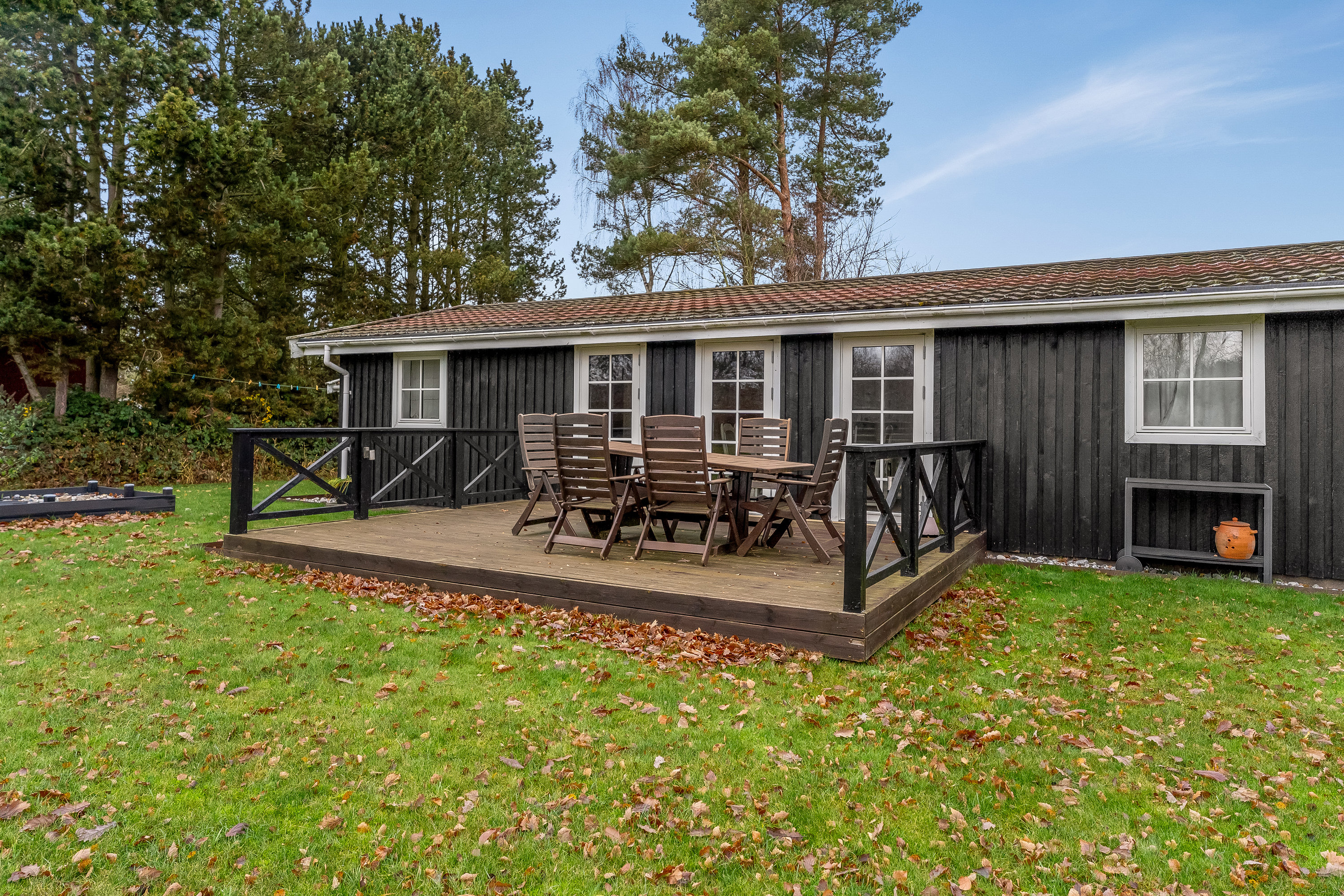 Fremhævet terrasse billede i fuldskærmstilstand. Billede af Læderstræde 22, Hummingen, 4983 Dannemare