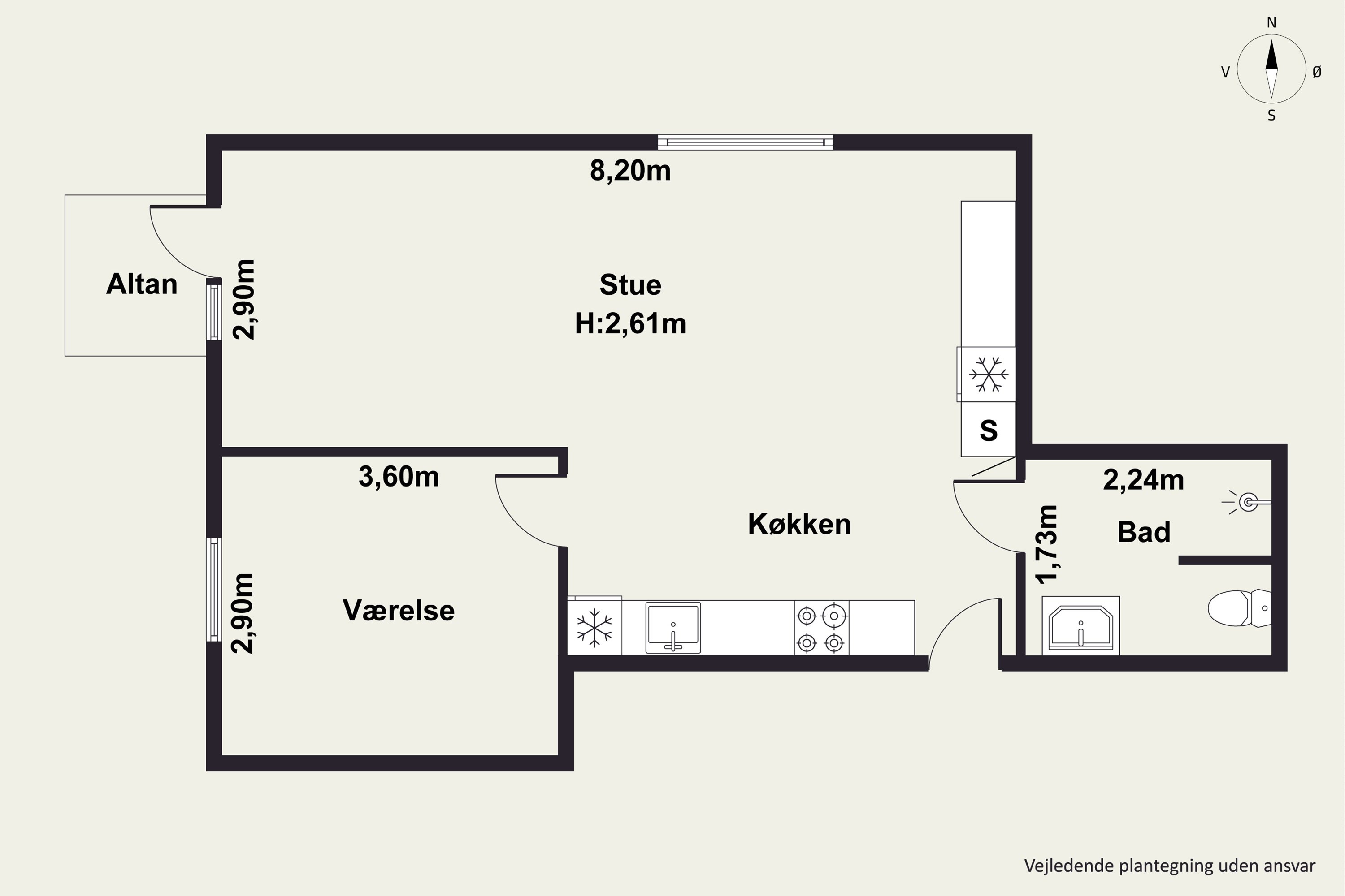 Plantegninger billede af Marselisborg Allé 9B, 2. 1., 8000 Aarhus C
