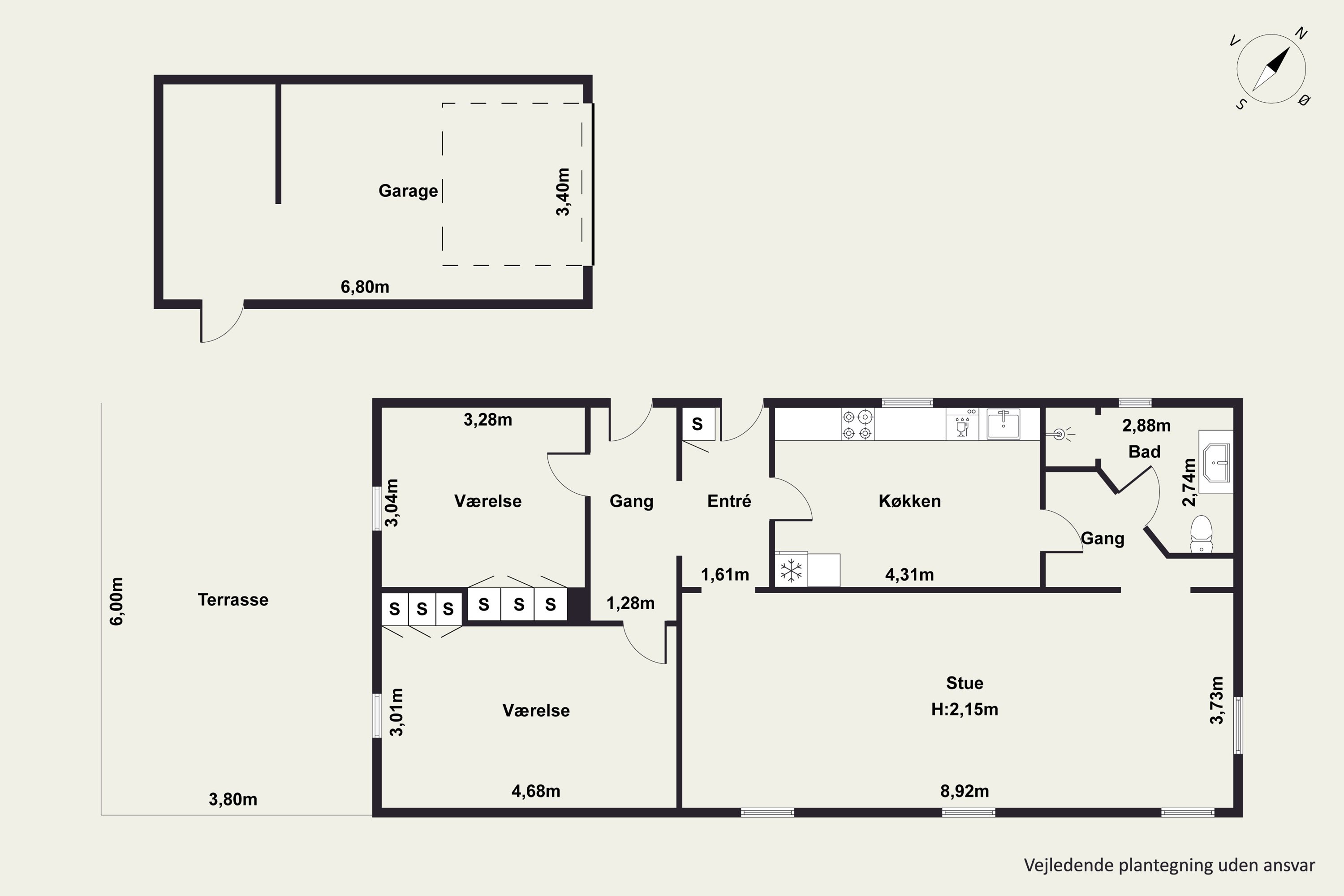 Plantegninger billede af Holmevej 13, Moseby, 9490 Pandrup