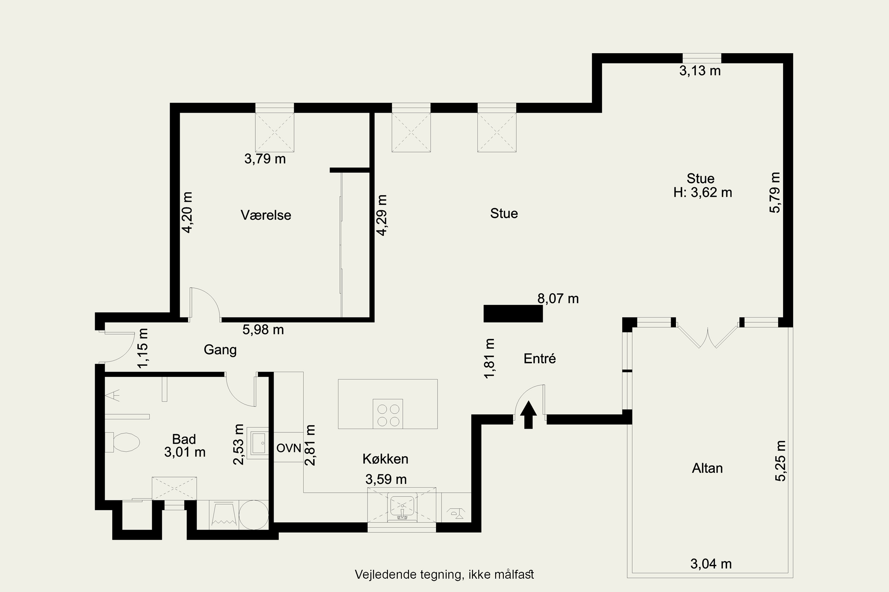 Plantegninger billede af Vester Voldgade 4, 5., 1552 København V