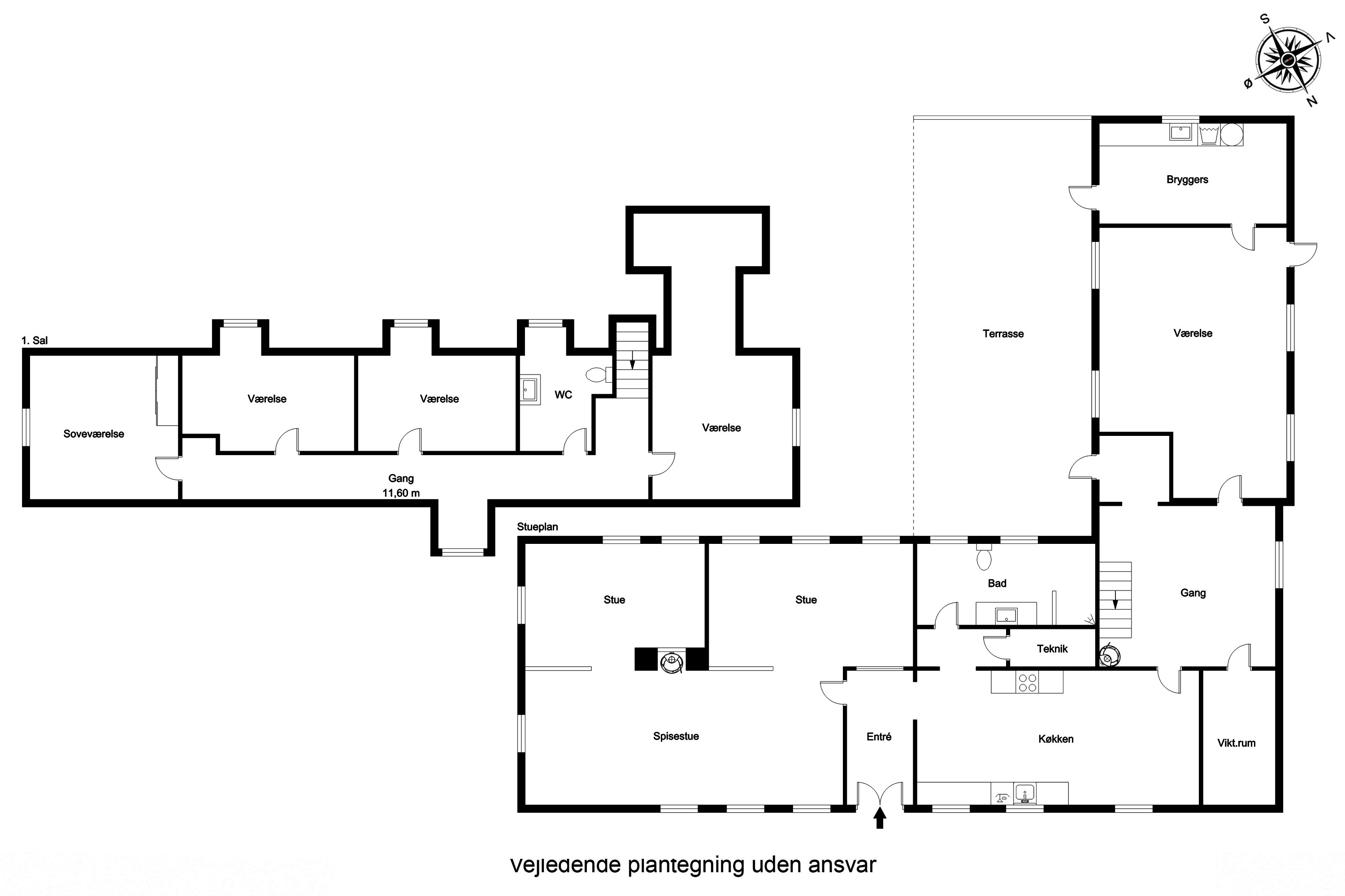 Plantegninger billede af Nordre Engvej 2, Nordby, 6720 Fanø