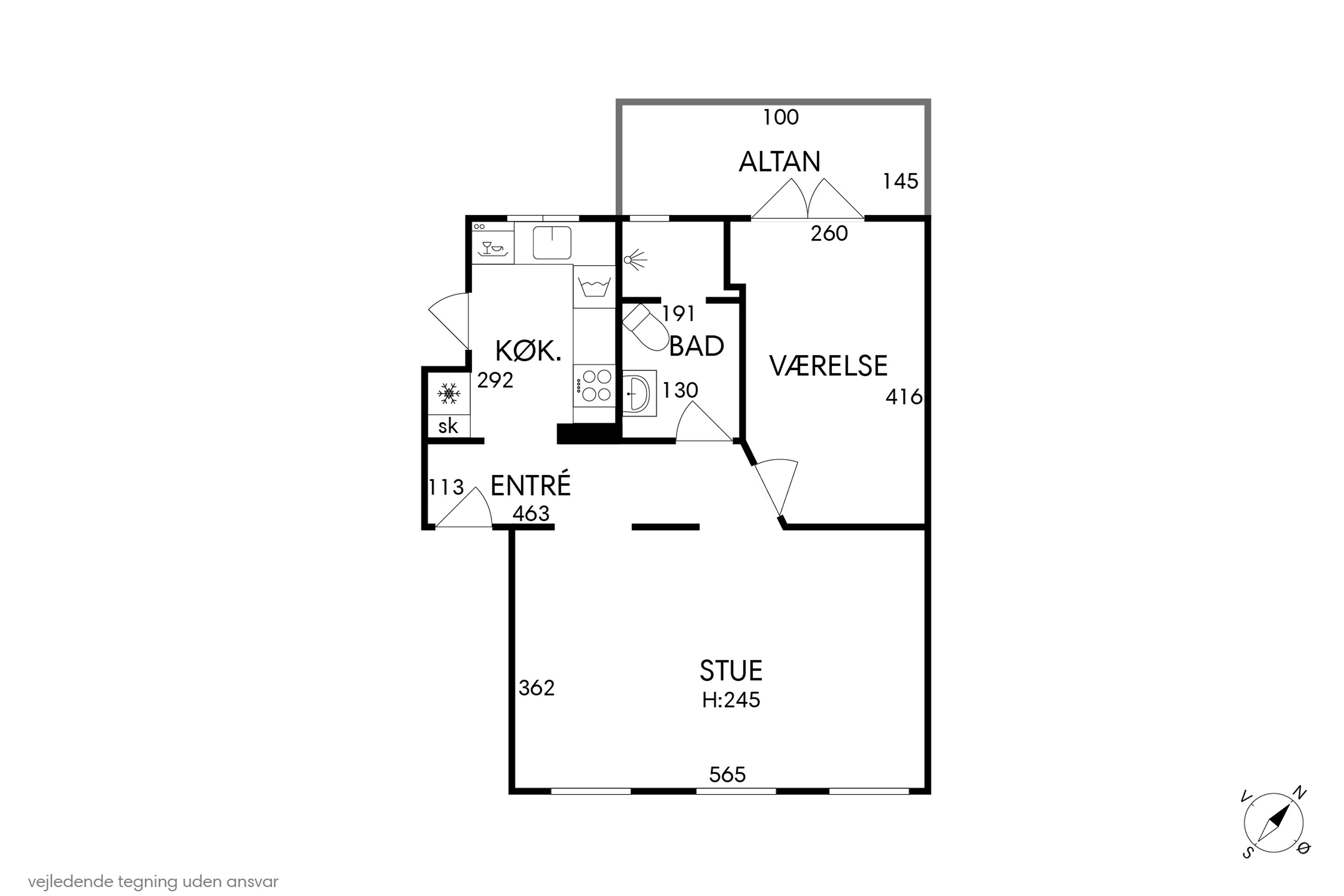 Plantegninger billede af Gormsgade 23, 4. th., 2200 København N