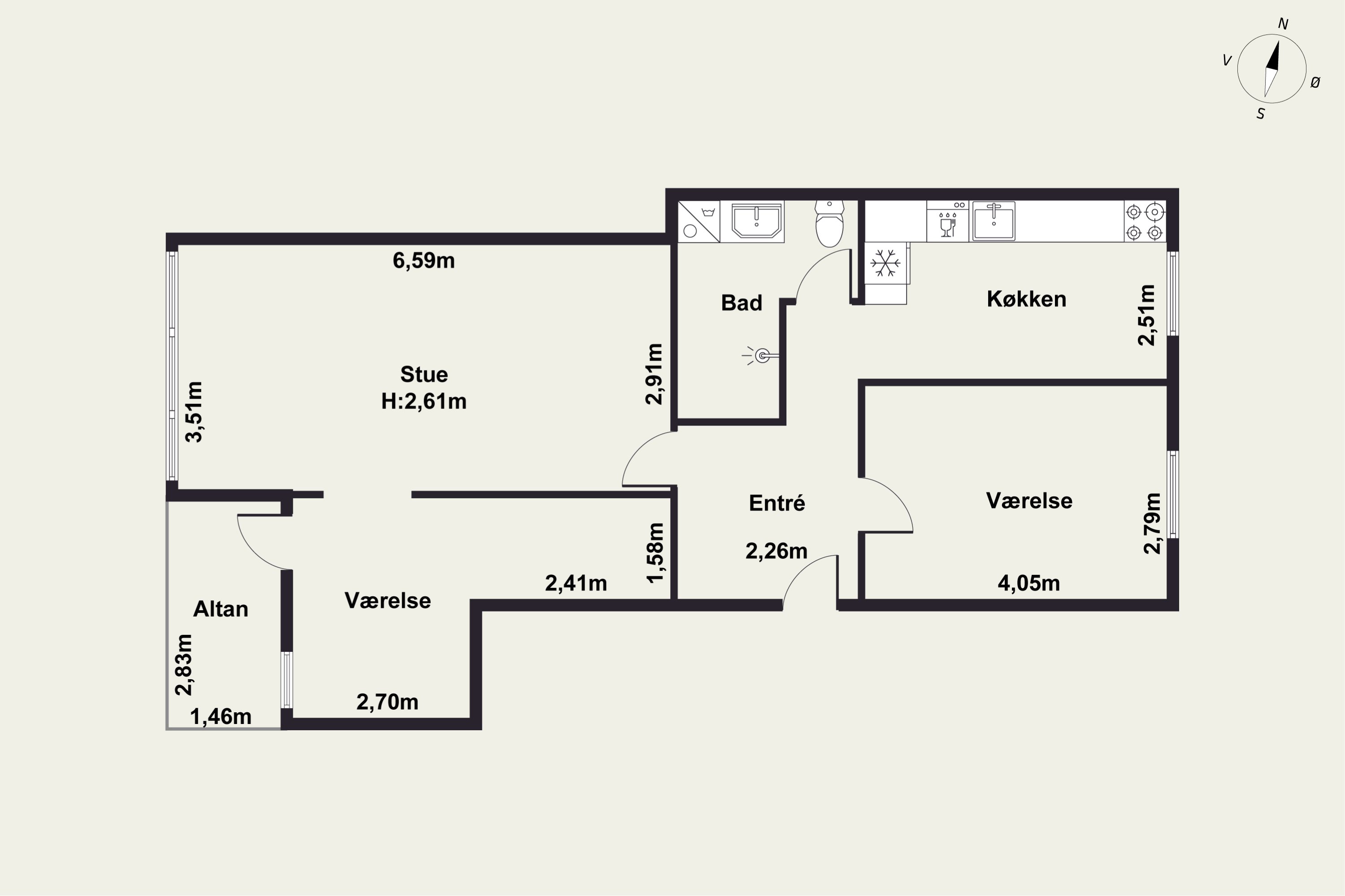 Plantegninger billede af Pebermyntevej 73, 1. tv., 8800 Viborg