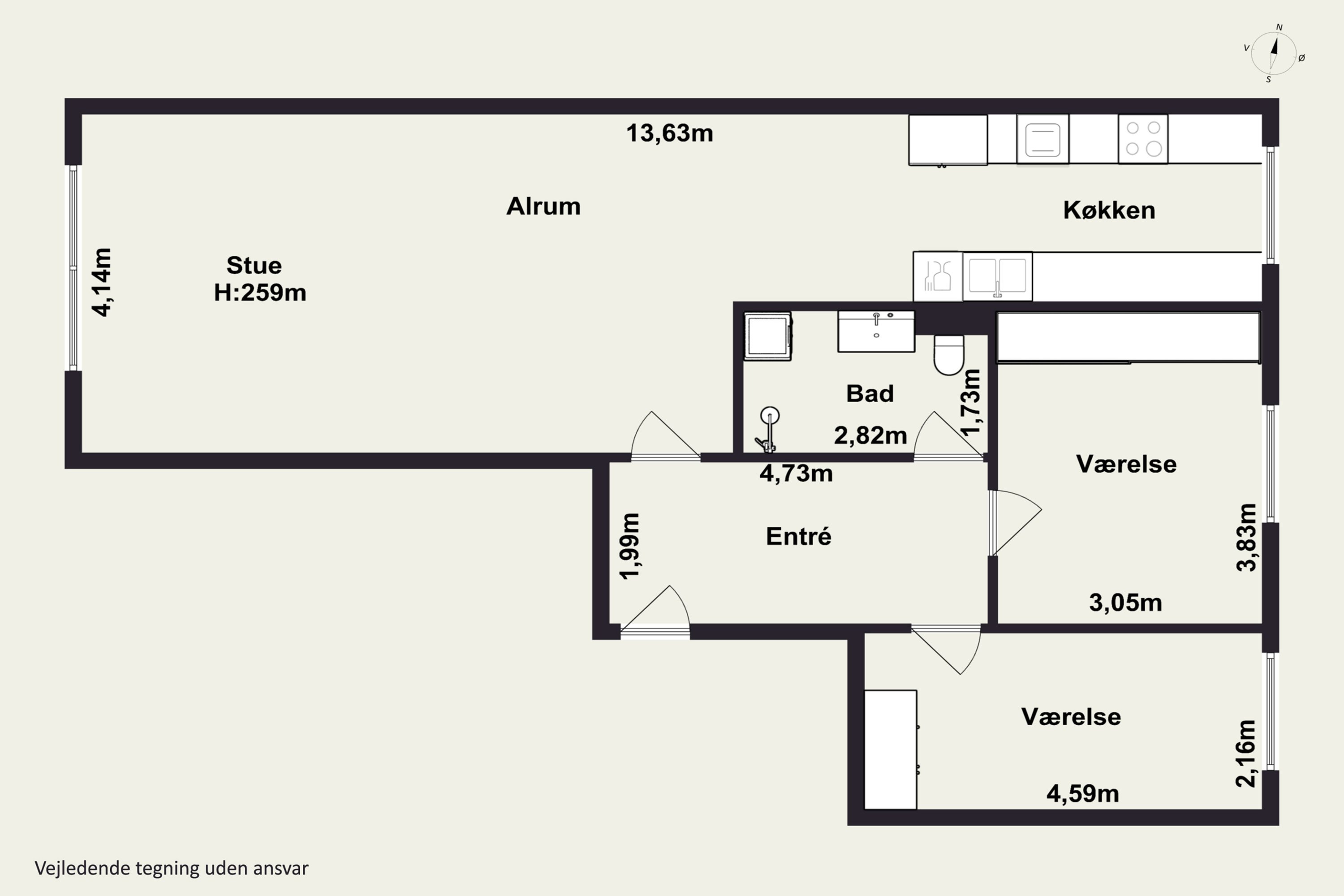 Plantegninger billede af Skanderupvej 6, 3. th., 2610 Rødovre
