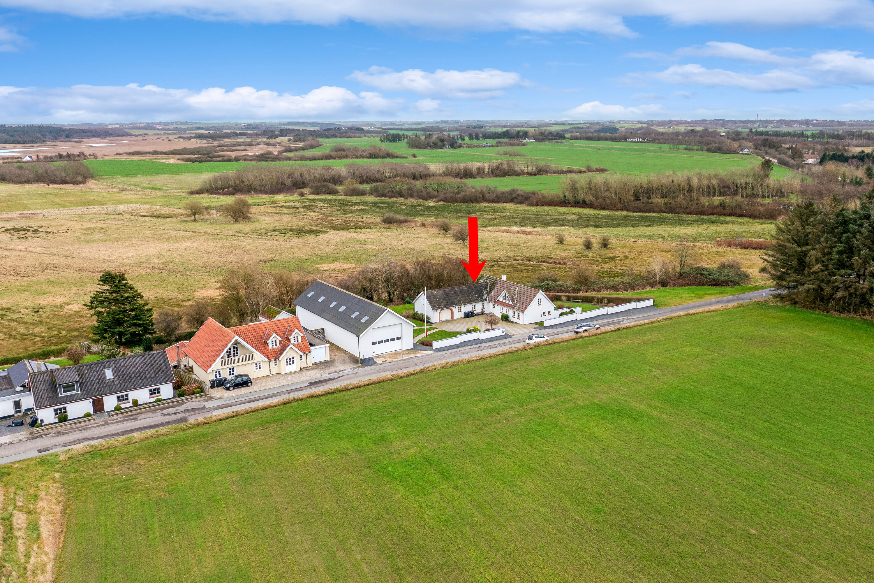 Fremhævet luftfoto billede i fuldskærmstilstand. Billede af Heden 28, Rødding, 7860 Spøttrup
