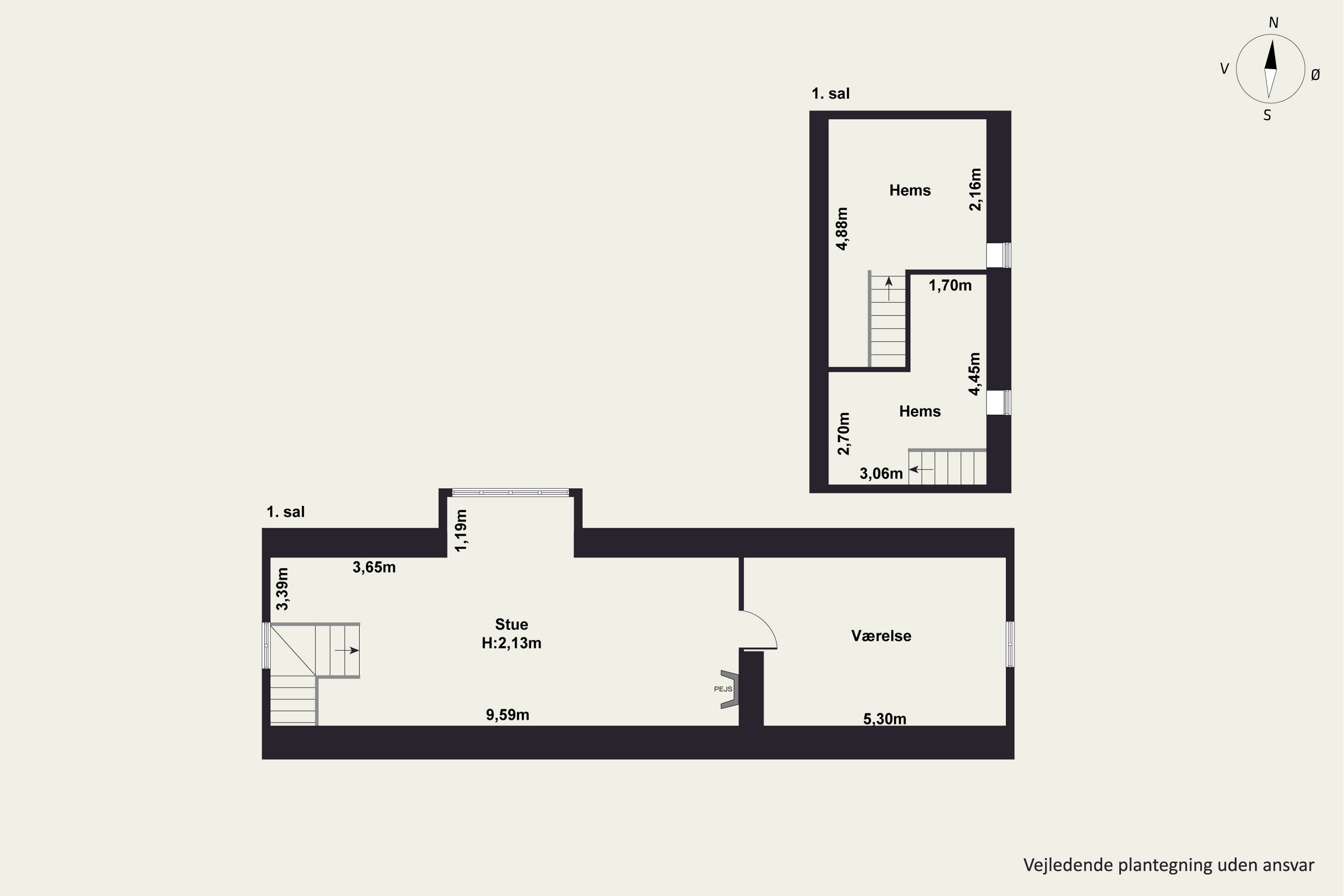 Plantegninger billede af Heden 28, Rødding, 7860 Spøttrup