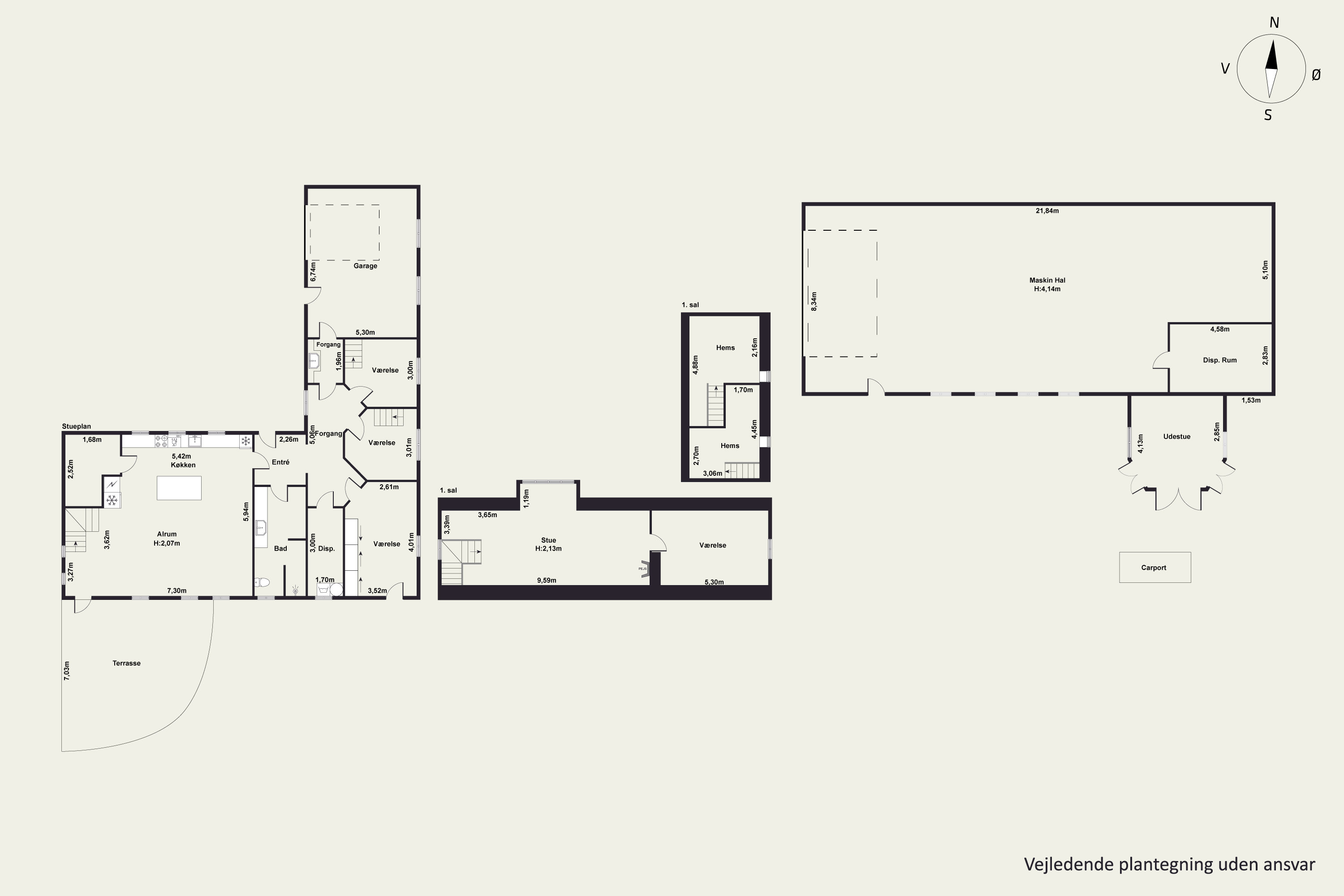 Plantegninger billede af Heden 28, Rødding, 7860 Spøttrup