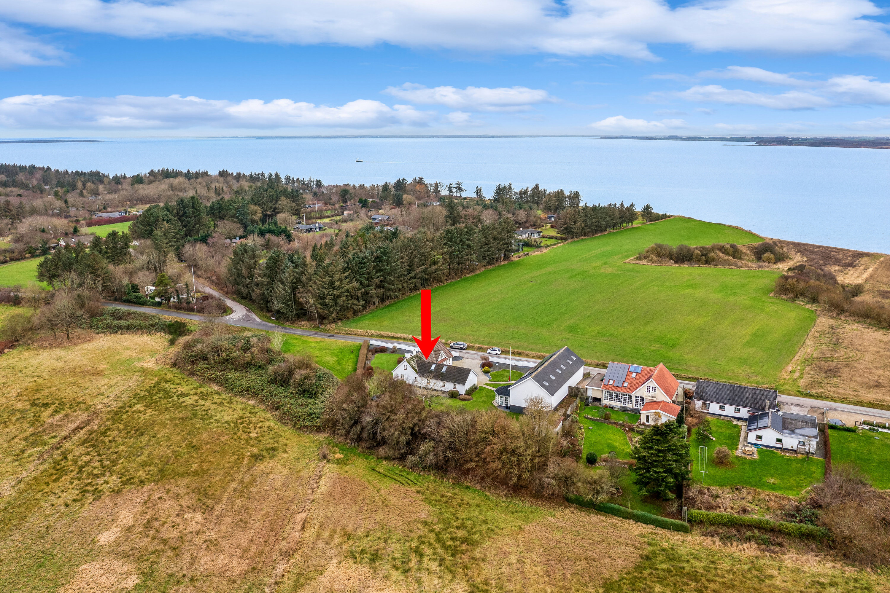 Fremhævet luftfoto billede i fuldskærmstilstand. Billede af Heden 28, Rødding, 7860 Spøttrup